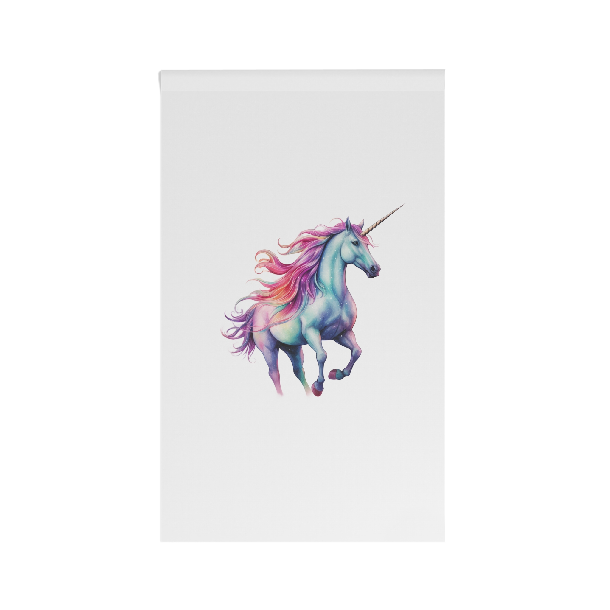 Unicorn With Rainbow Mane Pink Mane Running Sky Generative Ai House Banner