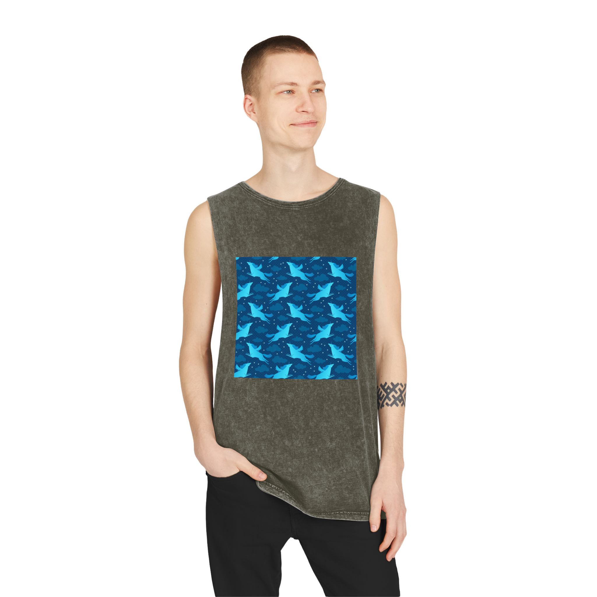 Unicorn V510 Unisex Stonewash Tank Top - Image 7