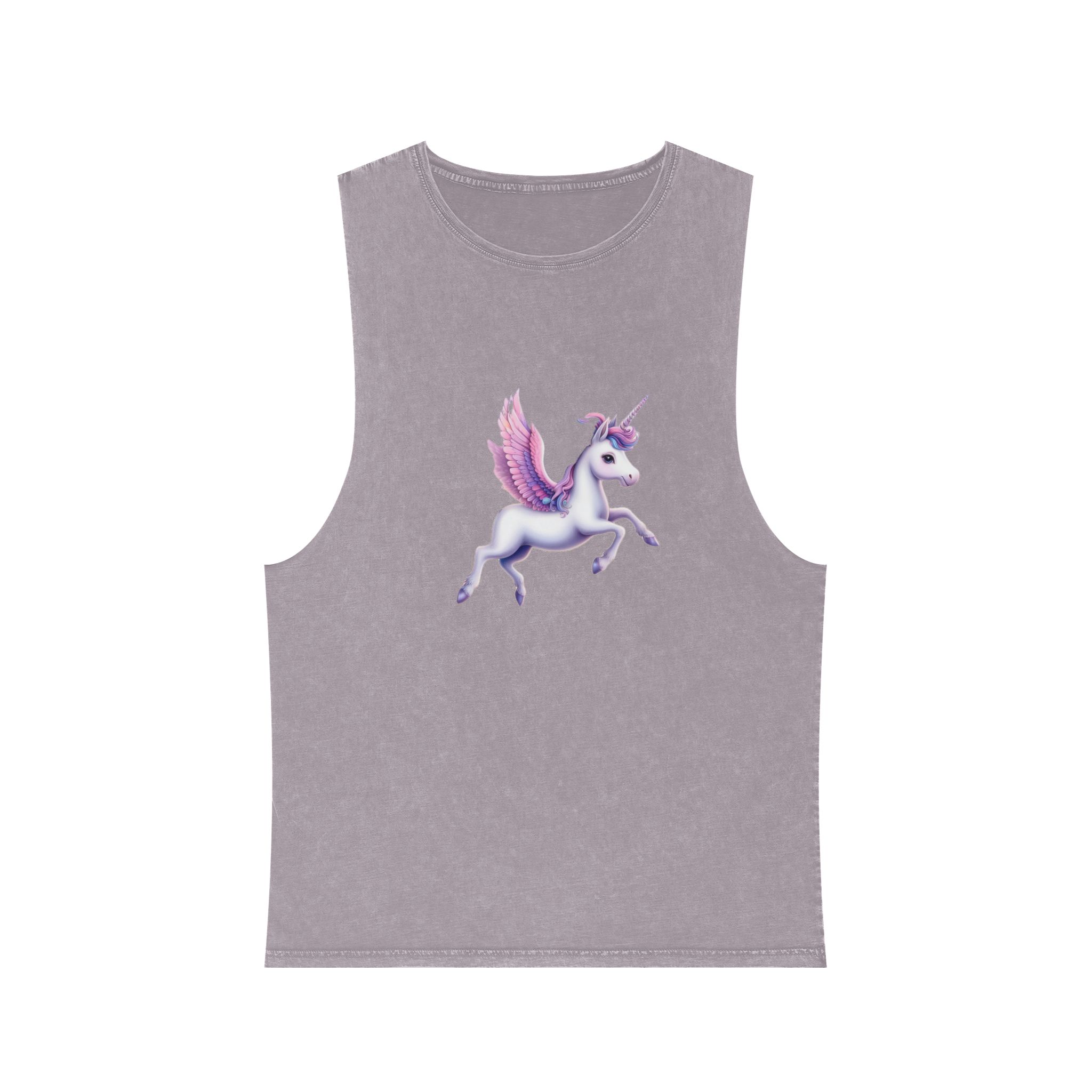 Beautiful Unicorn Running Magical Meadow Unicorn Background Images Whimsical Unicorn (41) Unisex Stonewash Tank Top - Image 17