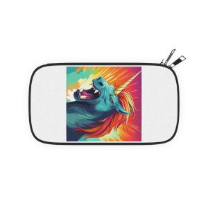 Illustration Unicorn With Colorful Mane Yellow Horn Generative Ai Passport Wallet