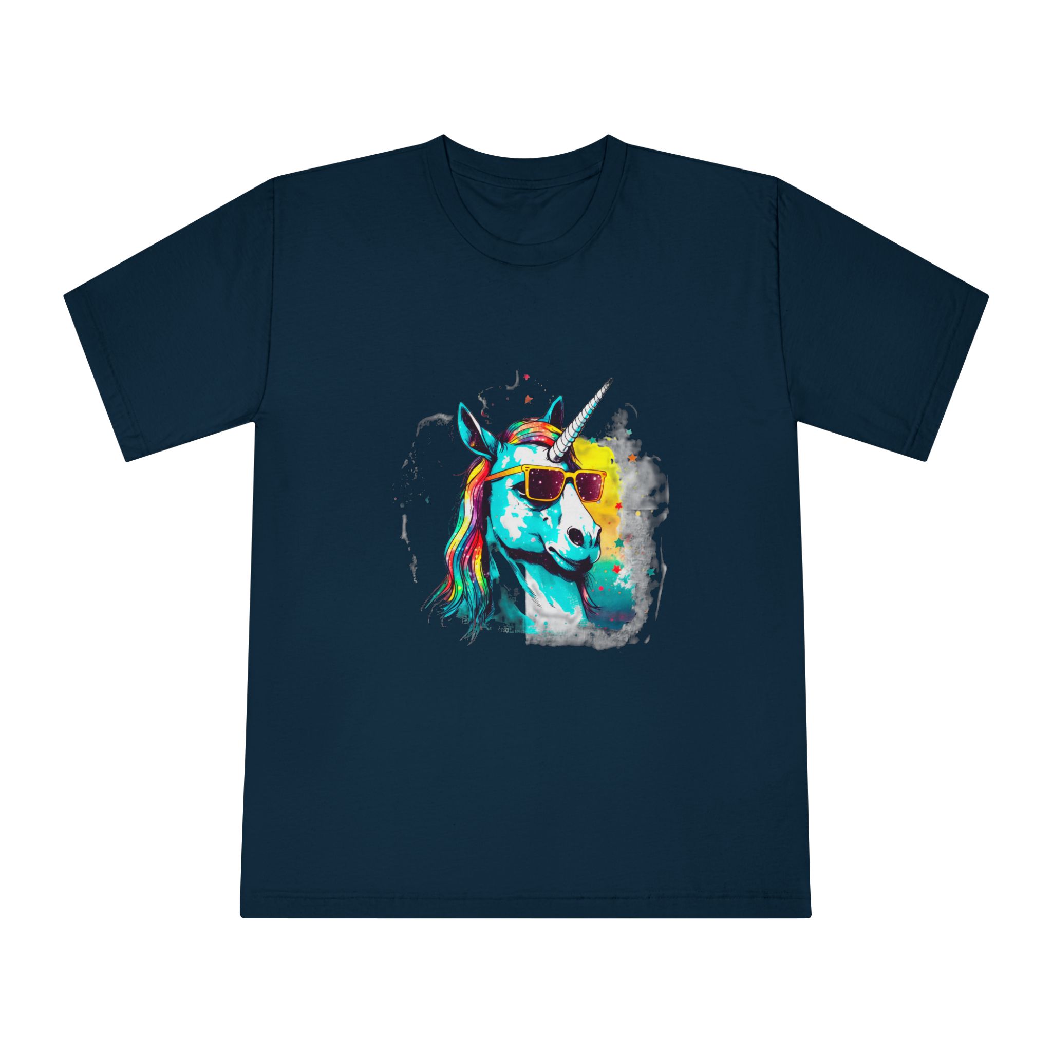 Cute Cartoon Baby Unicorn Isolated Transparent Background Ideal Tshirt Prints Stickers Mugs Unisex Classic Crewneck T Shirt - Image 17