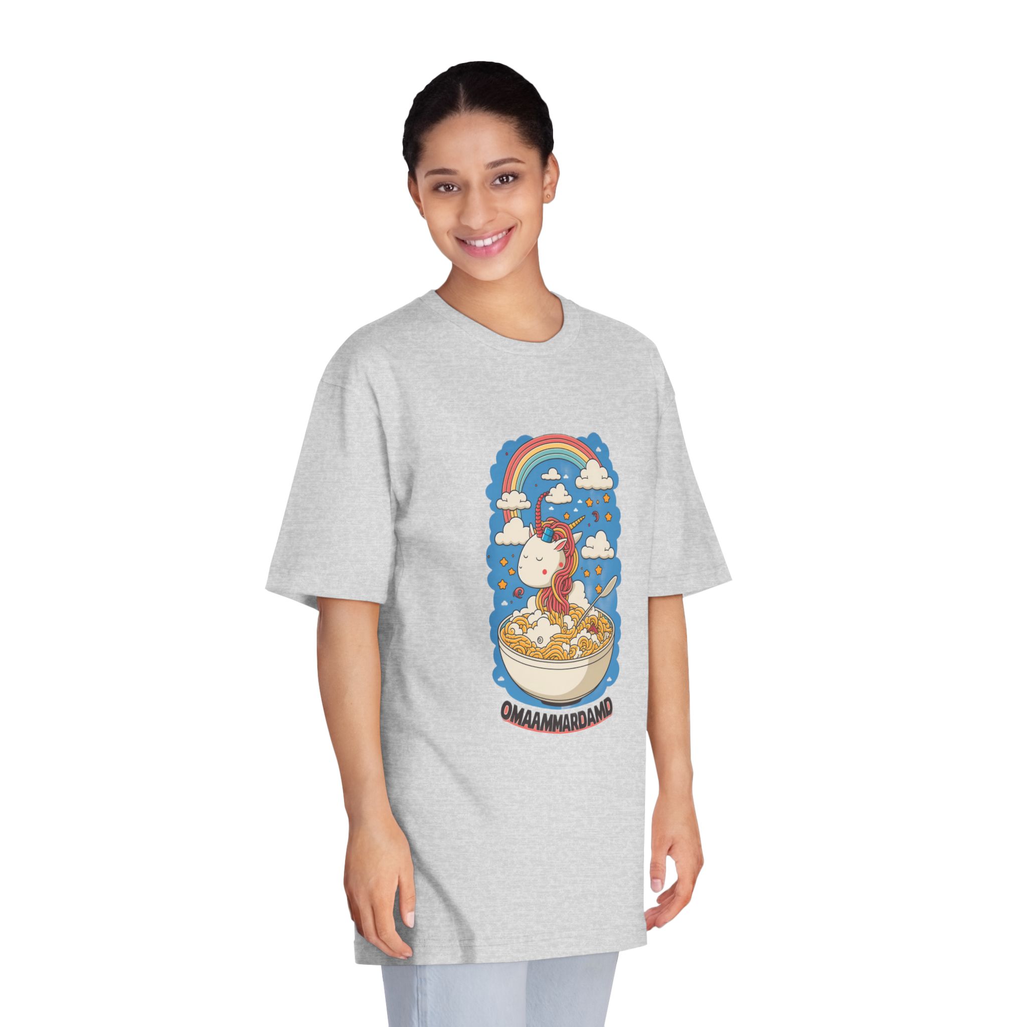 Cute Kawaii Unicorn Graphic Eating Ramen (1) Unisex Classic Crewneck T Shirt - Image 15