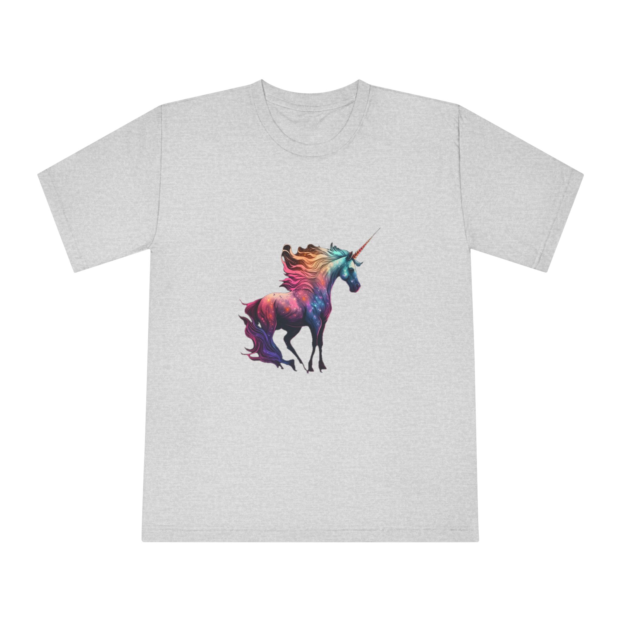 Unicorn With Colorful Mane Stars Background Generative Ai Unisex Classic Crewneck T Shirt - Image 13