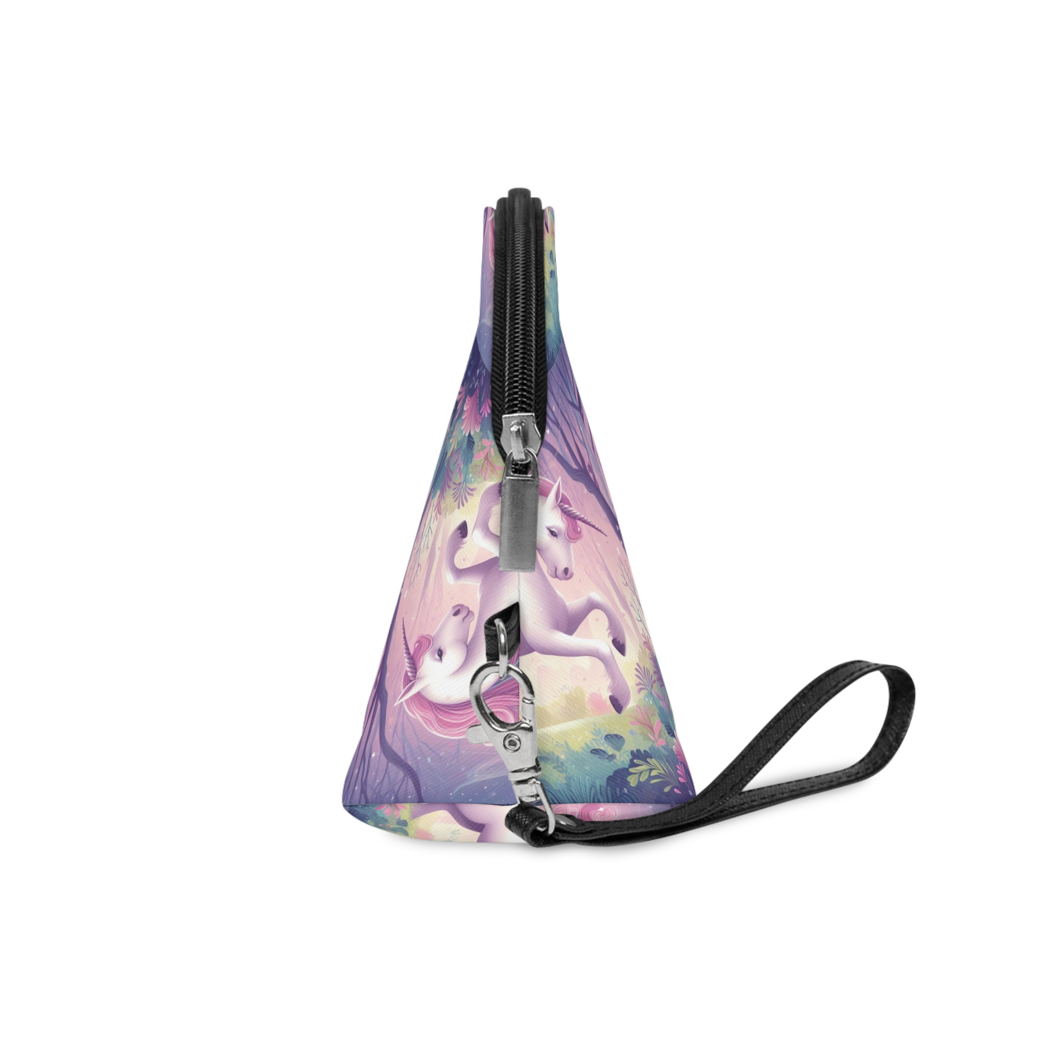 Beautiful Unicorn Running Magical Meadow Unicorn Background Images Whimsical Unicorn (25) Makeup Bag - Image 3