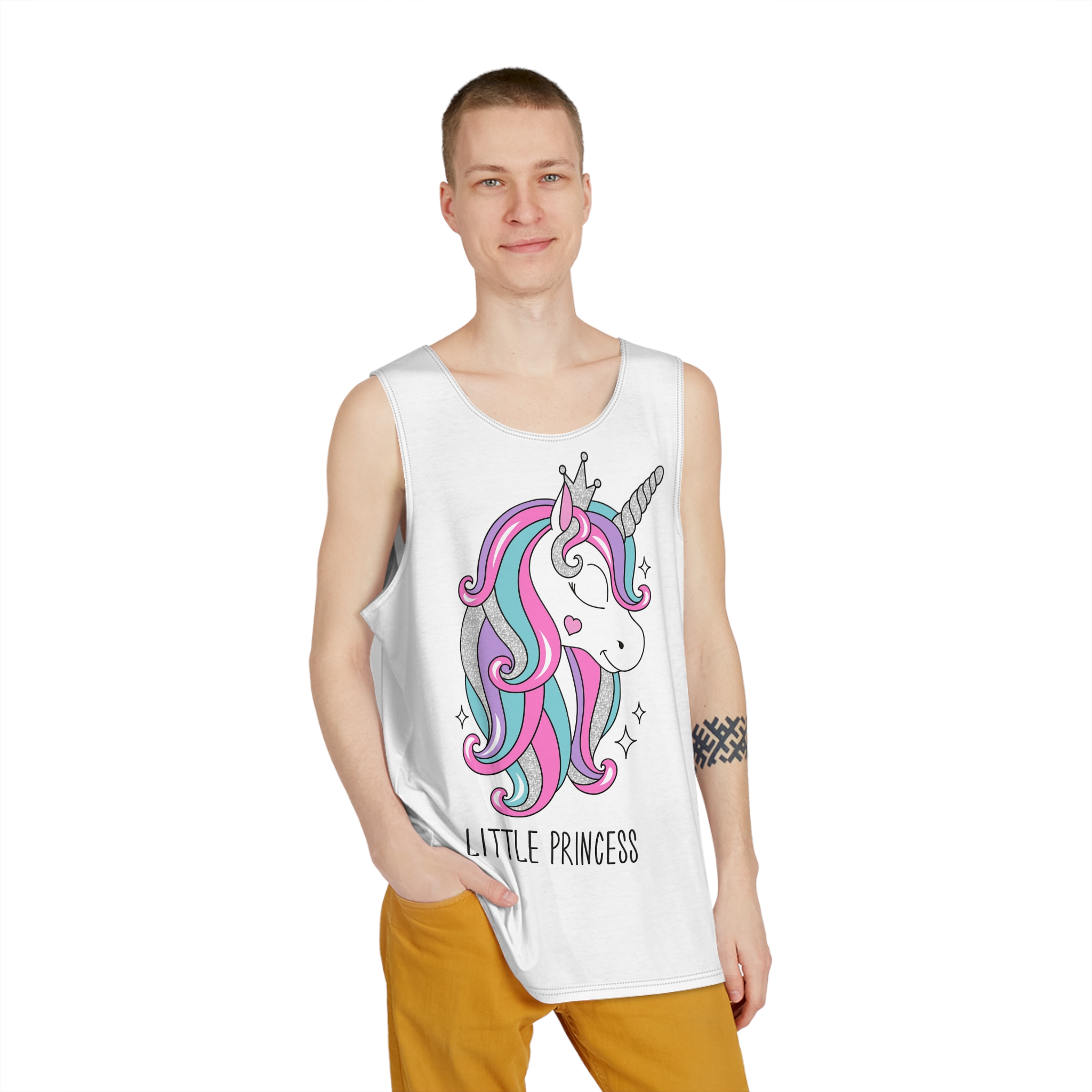 Little Princess Copia 2 Mens Tank Aop - Image 3