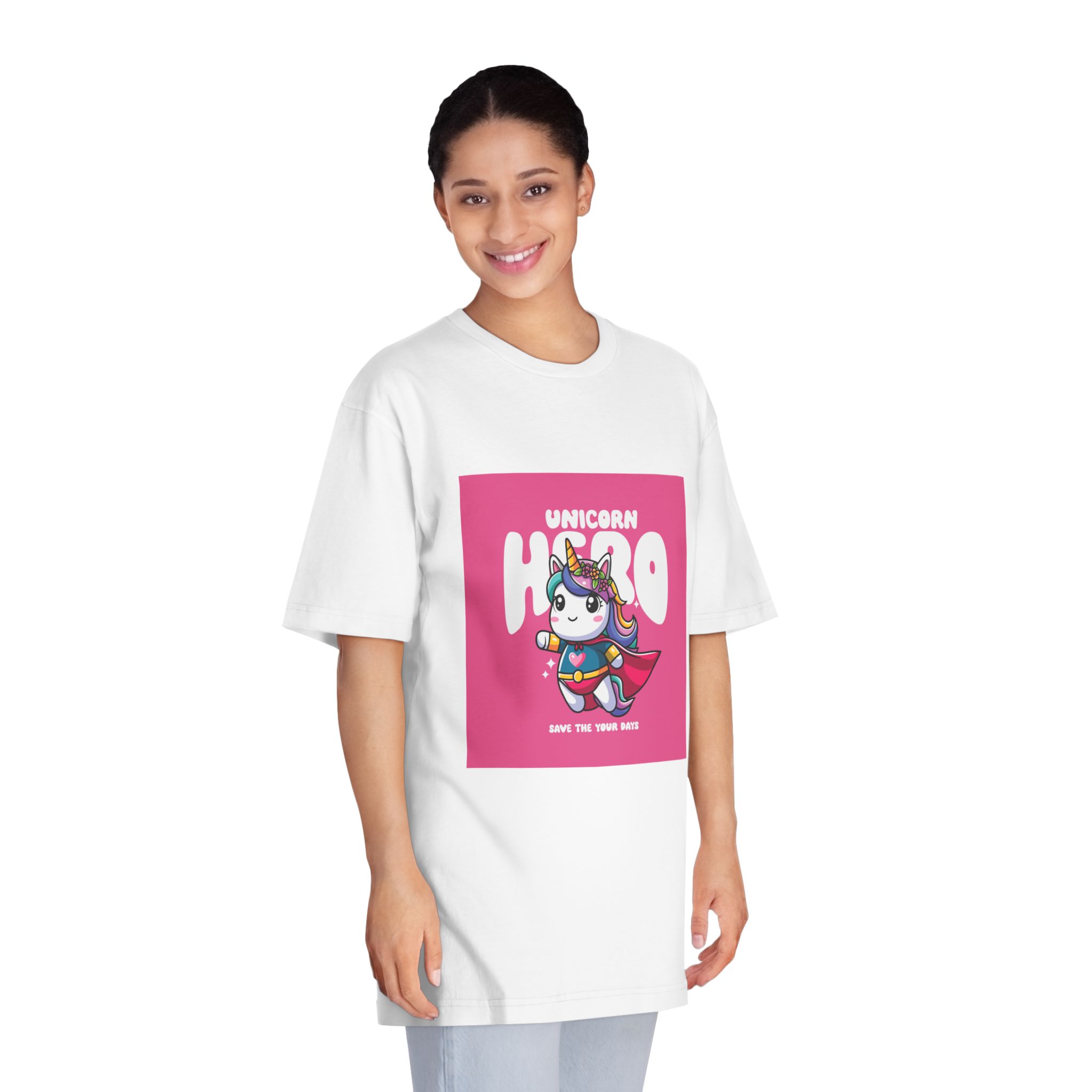 Unicorn Hero Unisex Classic Crewneck T Shirt - Image 3