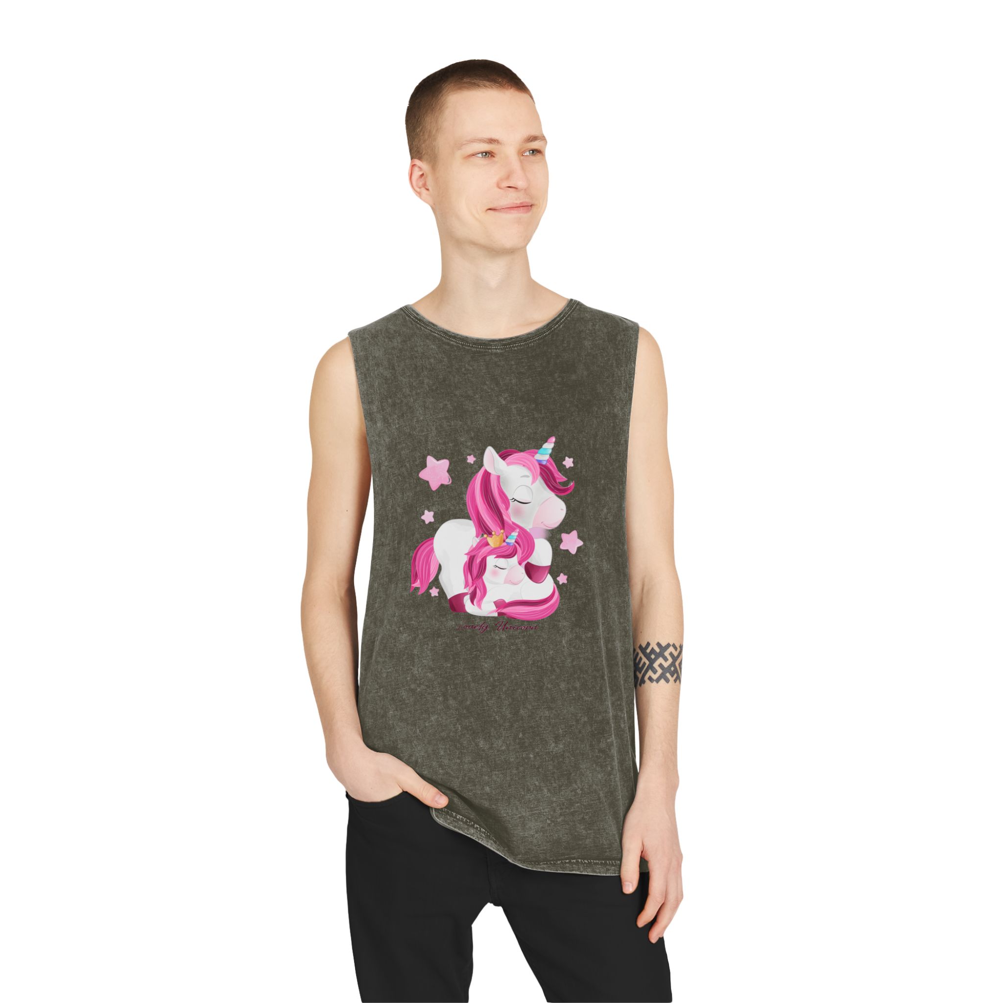 Unicorn V492 Unisex Stonewash Tank Top - Image 7