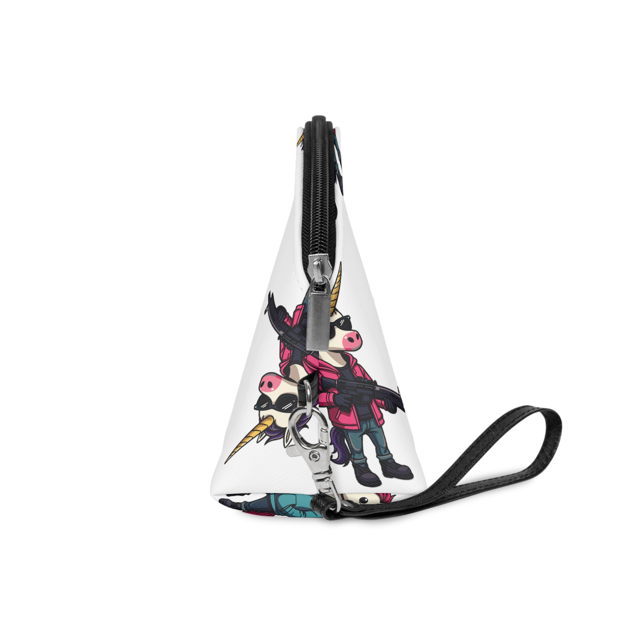 Two Unicorns With Horns Horns Standing Each Other Makeup Bag - Image 3