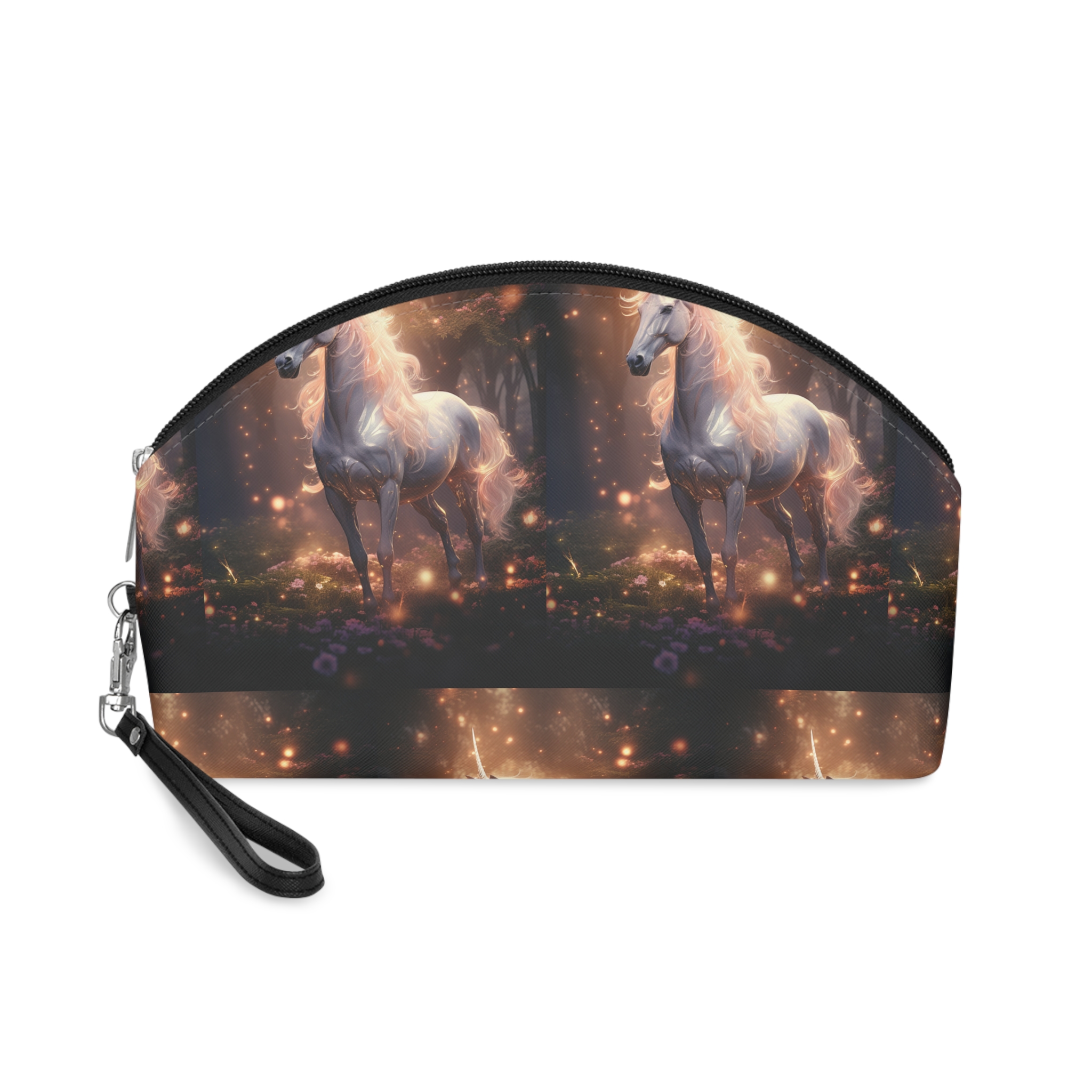Unicorn With Light Shining Its Mane Makeup Bag