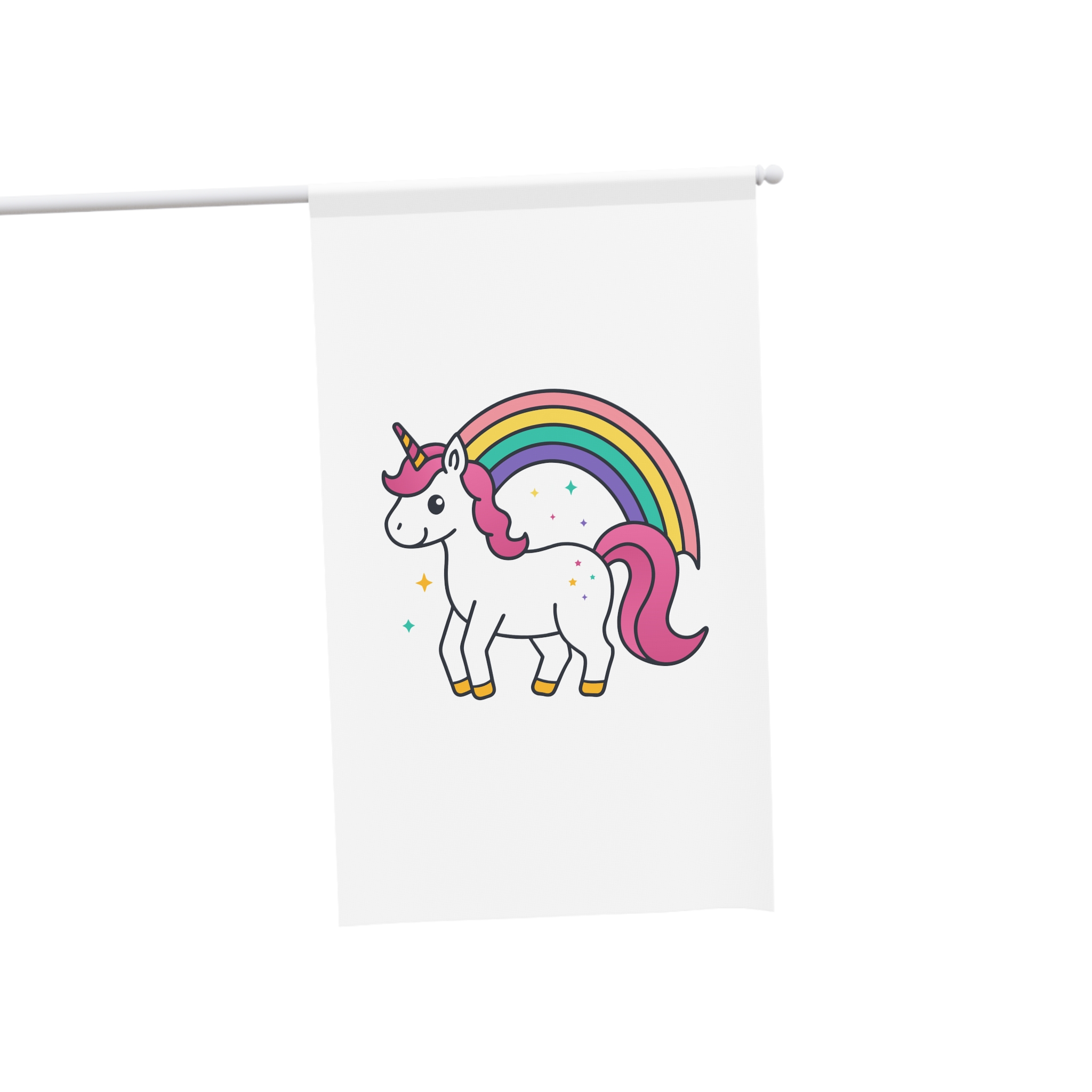 Unicorn Coloring Page Hand Drawing Illustration Children House Banner - Image 3
