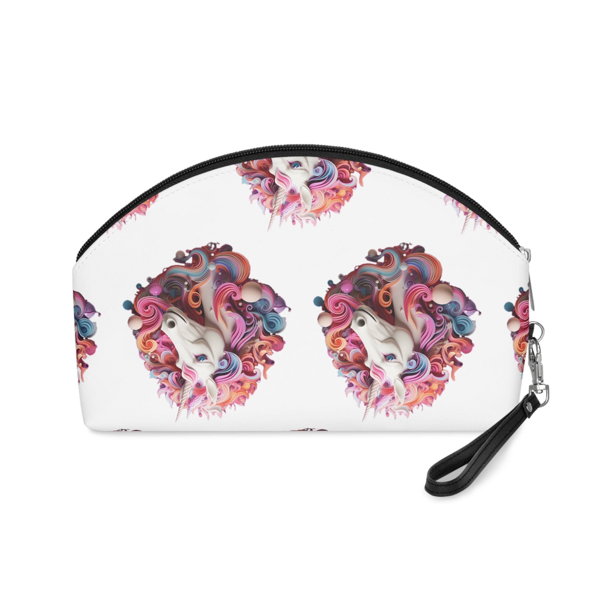 Colorful 3d Mythical Unicorn (2) Makeup Bag - Image 2