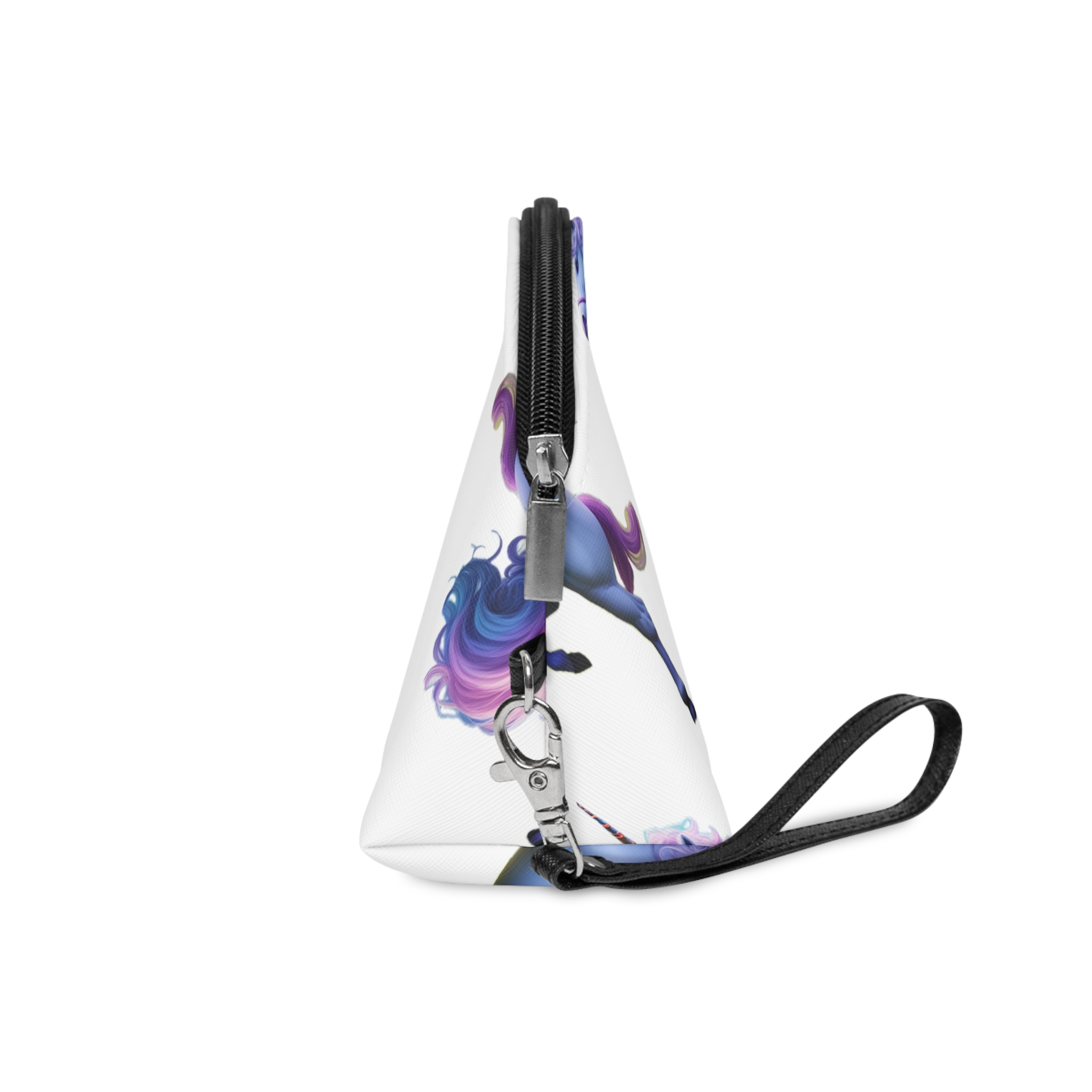 Beautiful Unicorn Running Magical Meadow Unicorn Background Images Whimsical Unicorn (26) Makeup Bag - Image 3