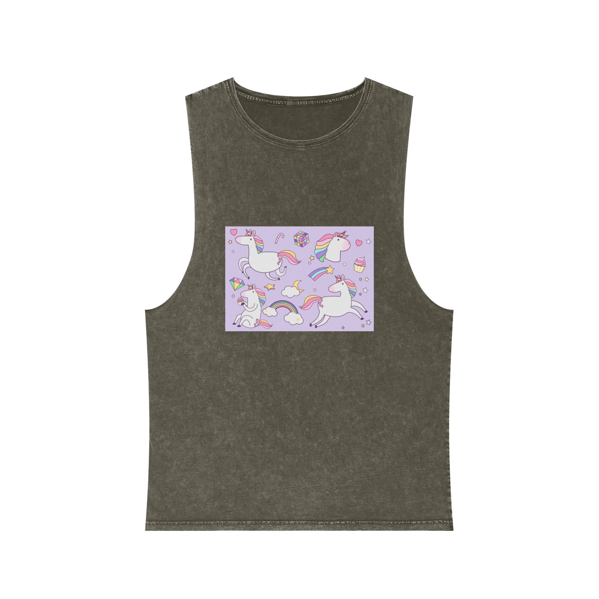 Unicorn V145 Unisex Stonewash Tank Top - Image 5