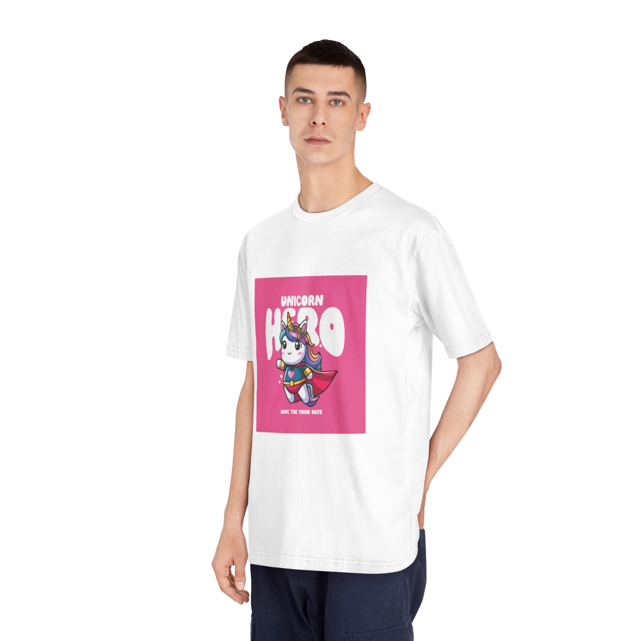 Unicorn Hero Unisex Classic Crewneck T Shirt - Image 4