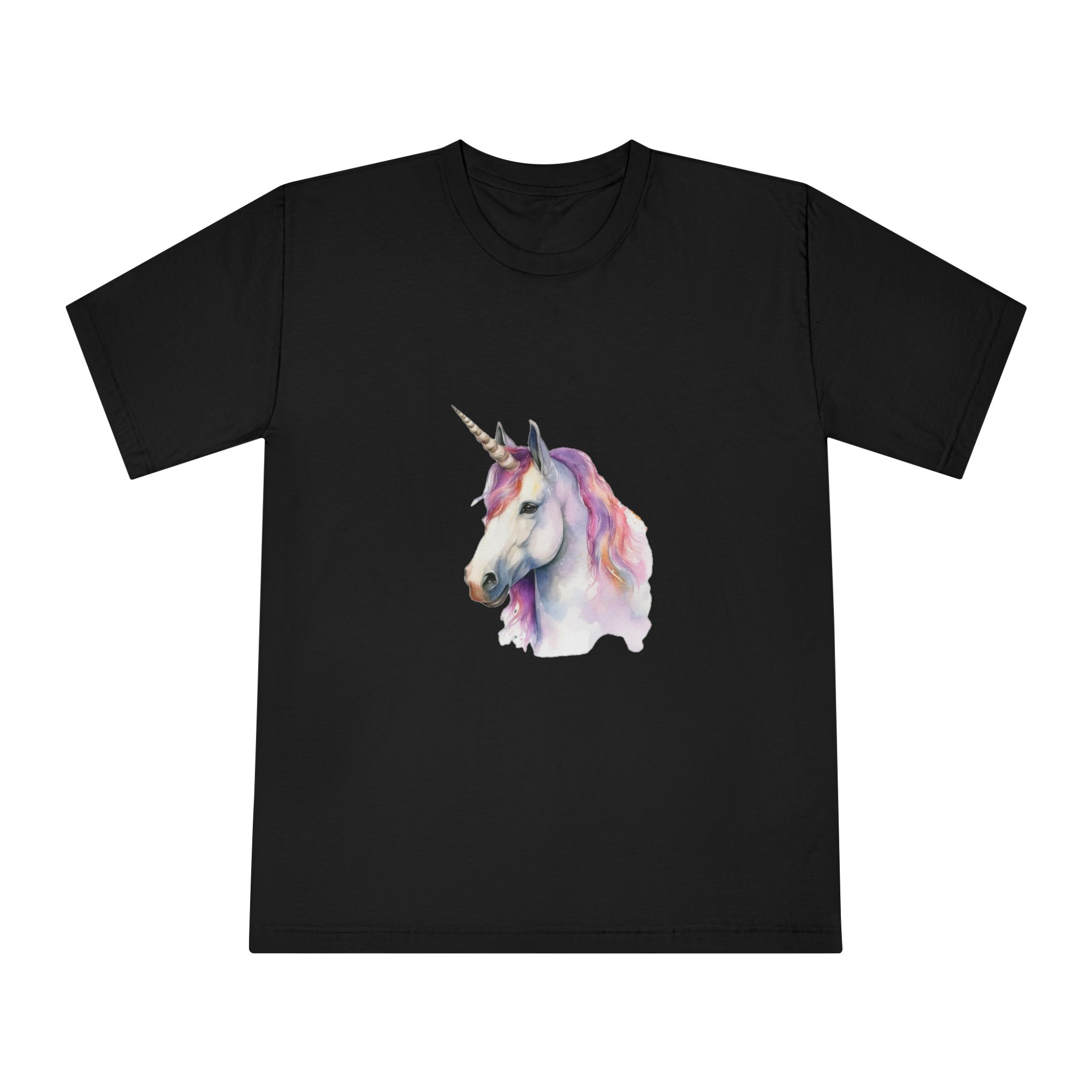 Unicorn With Purple Mane Pink Tail Unisex Classic Crewneck T Shirt - Image 5