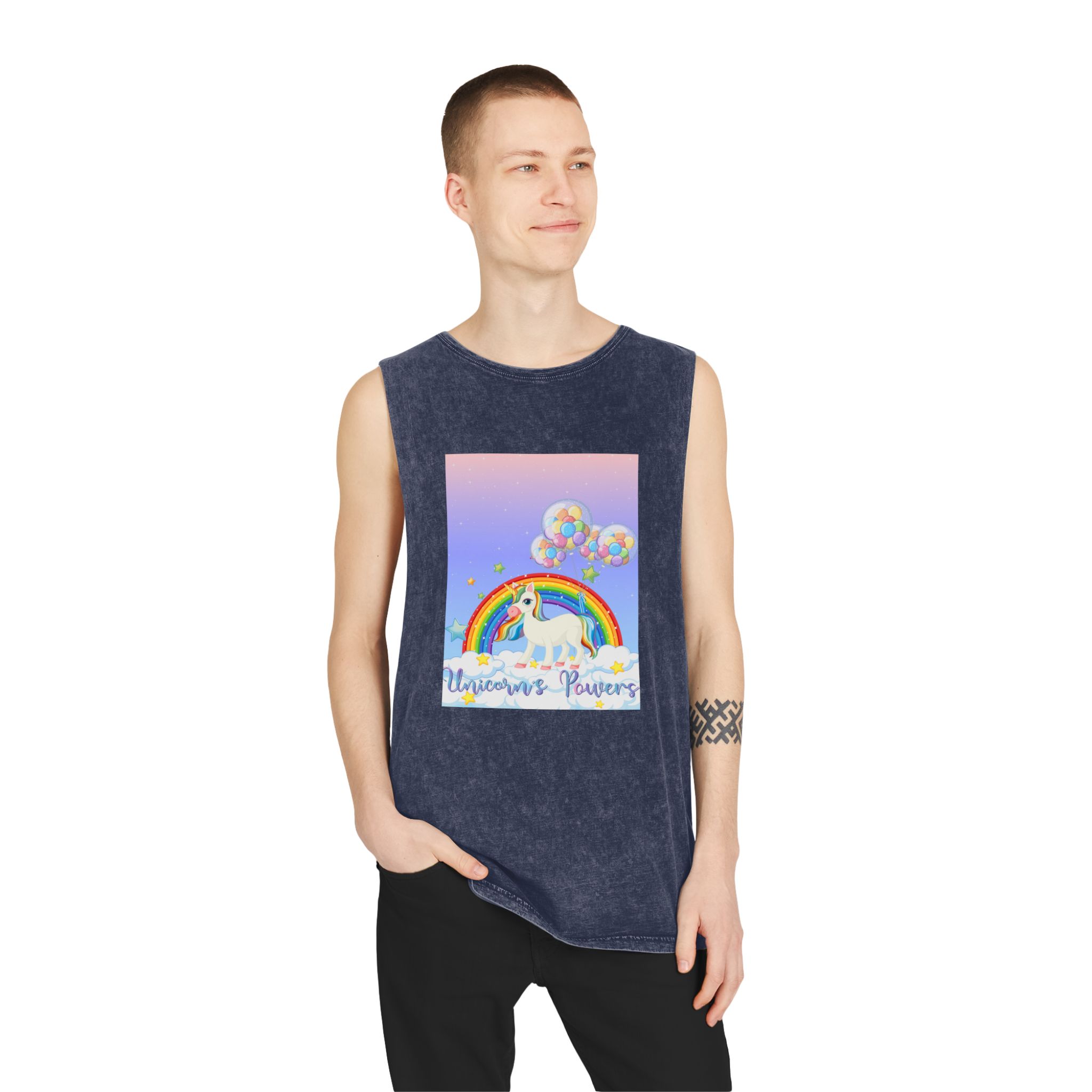 Unicorn V466 Unisex Stonewash Tank Top - Image 15