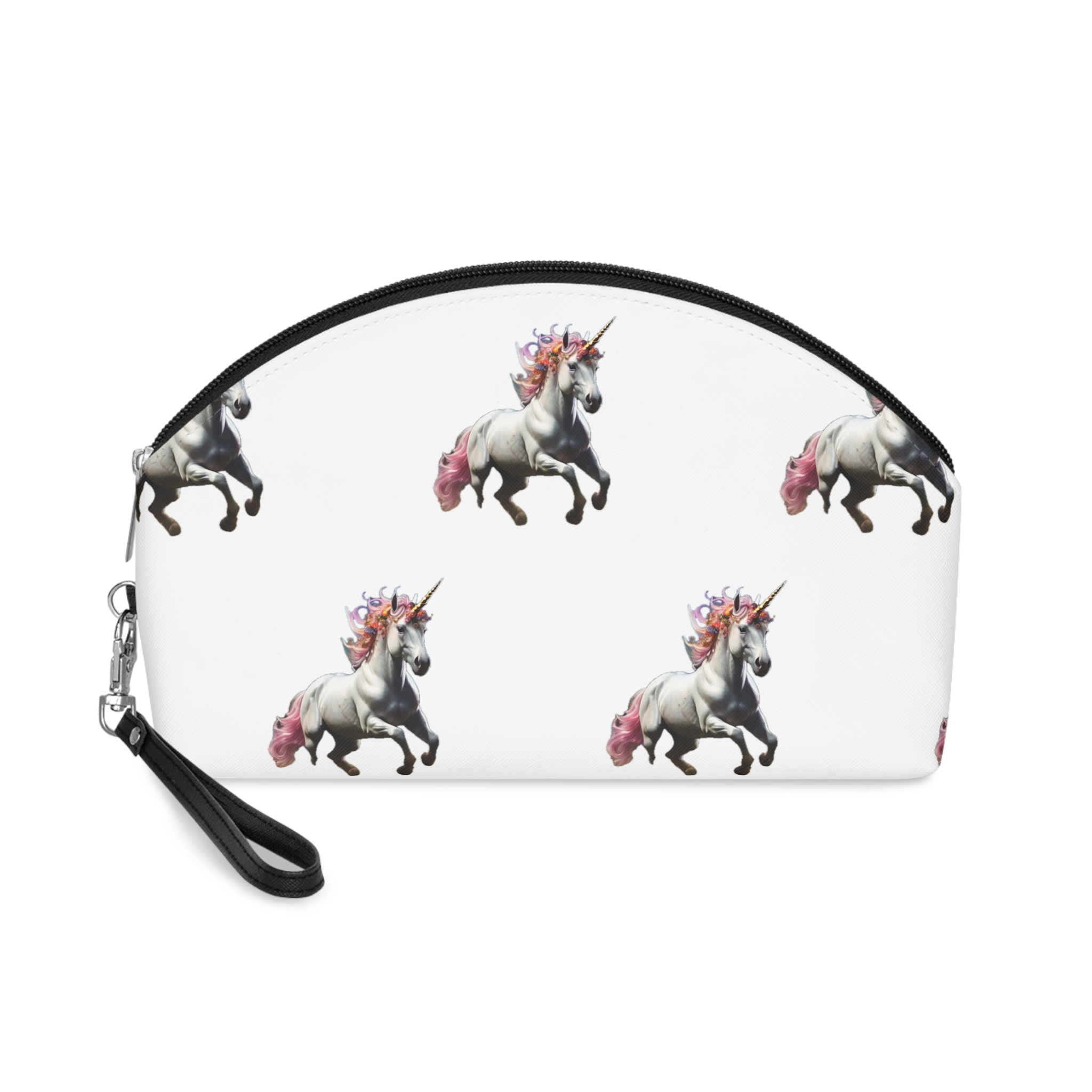 Beautiful Unicorn Running Magical Meadow Unicorn Background Images Whimsical Unicorn (23) Makeup Bag