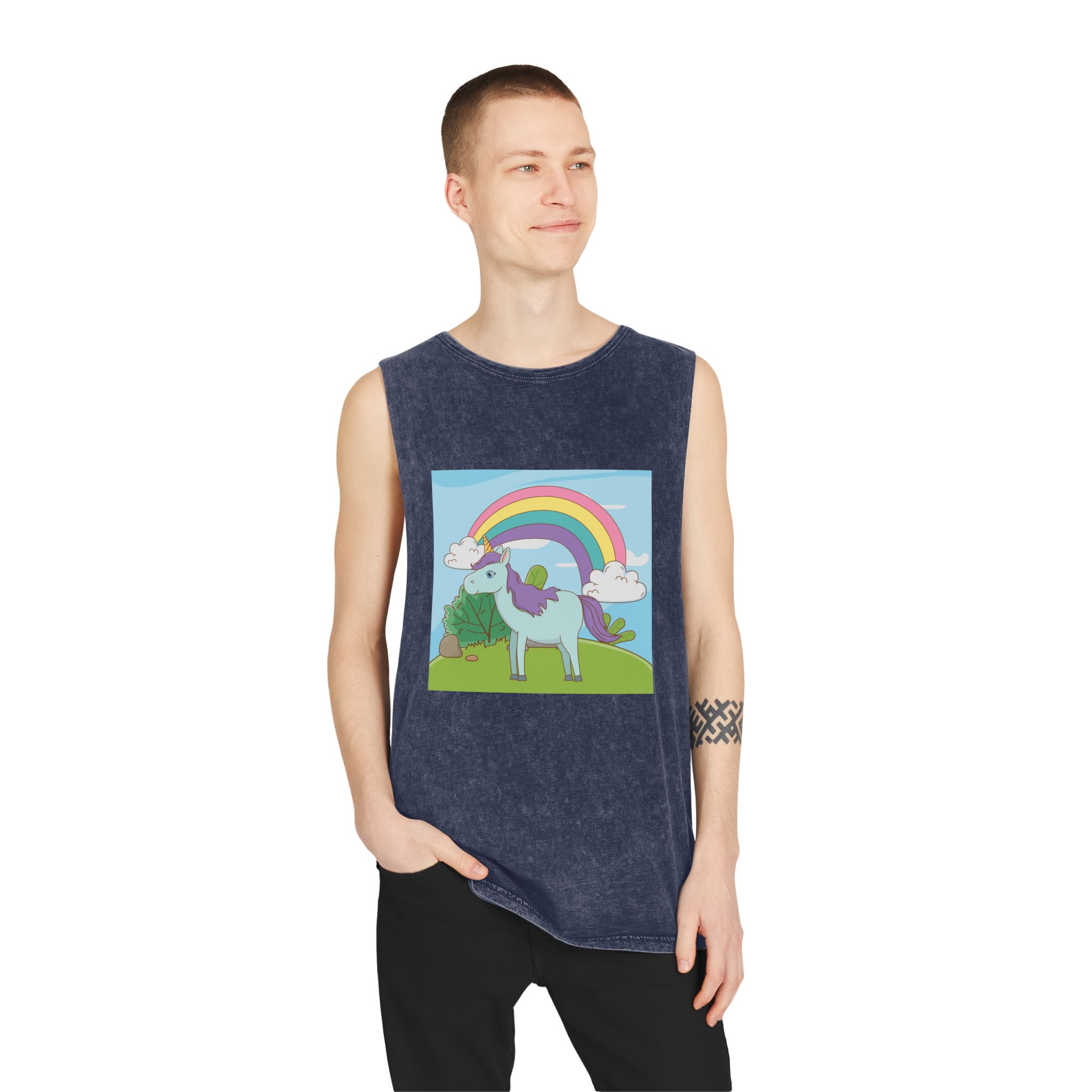 Unicorn V334 Unisex Stonewash Tank Top - Image 15