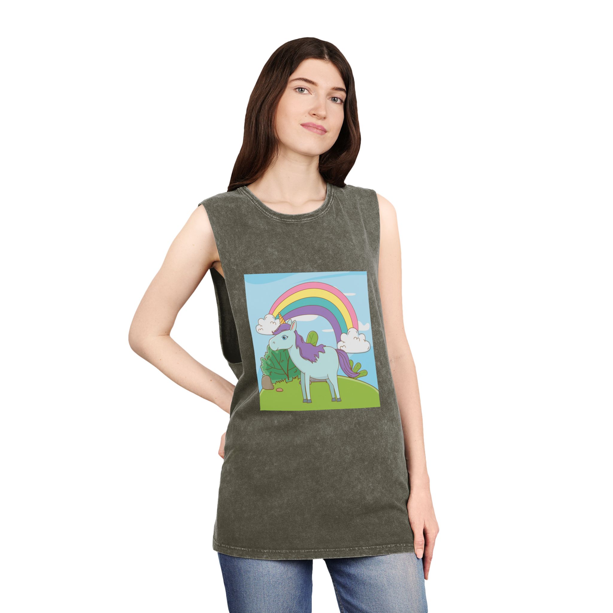 Unicorn V334 Unisex Stonewash Tank Top - Image 8