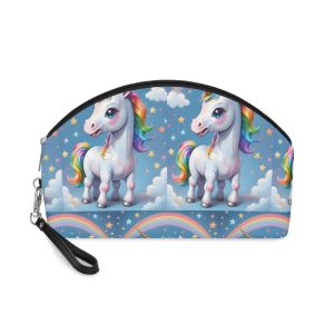 Happy Unicorn Background Sky Rainbow Copy Makeup Bag
