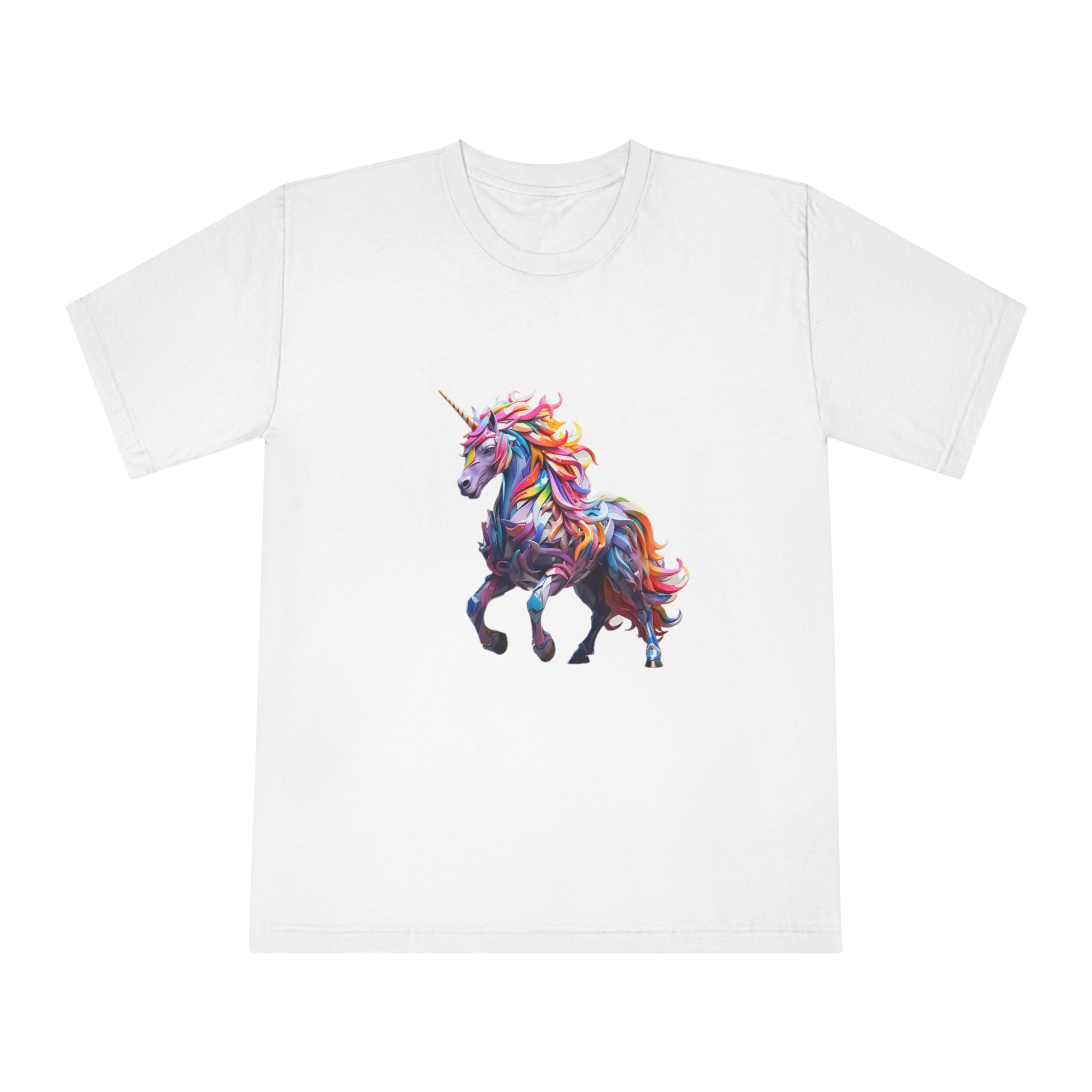 Colorful 3d Mythical Unicorn (4) Unisex Classic Crewneck T Shirt