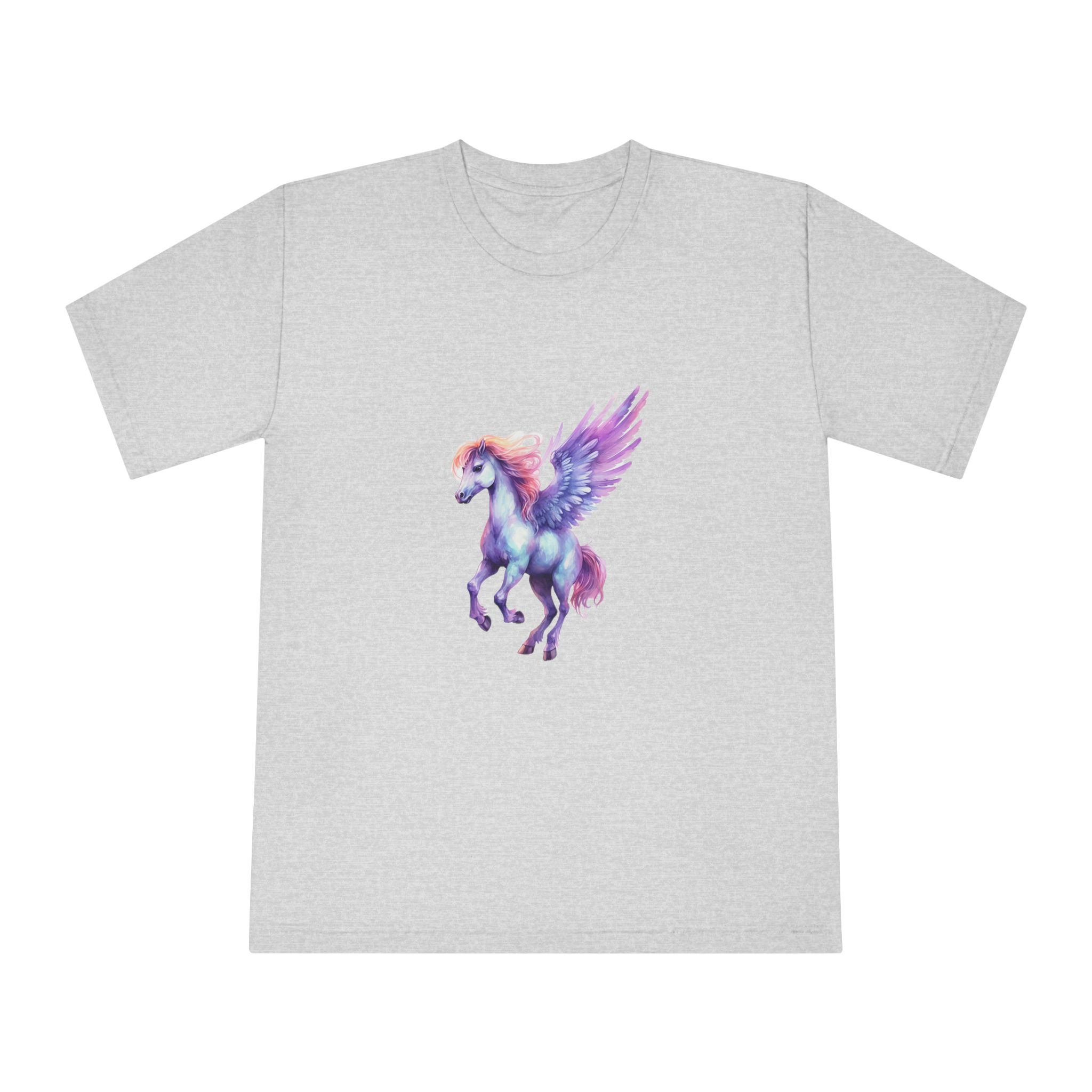 Pegasus Watercolor Clipart Cute Isolated White Background With Generative Ai Technology Unisex Classic Crewneck T Shirt - Image 13