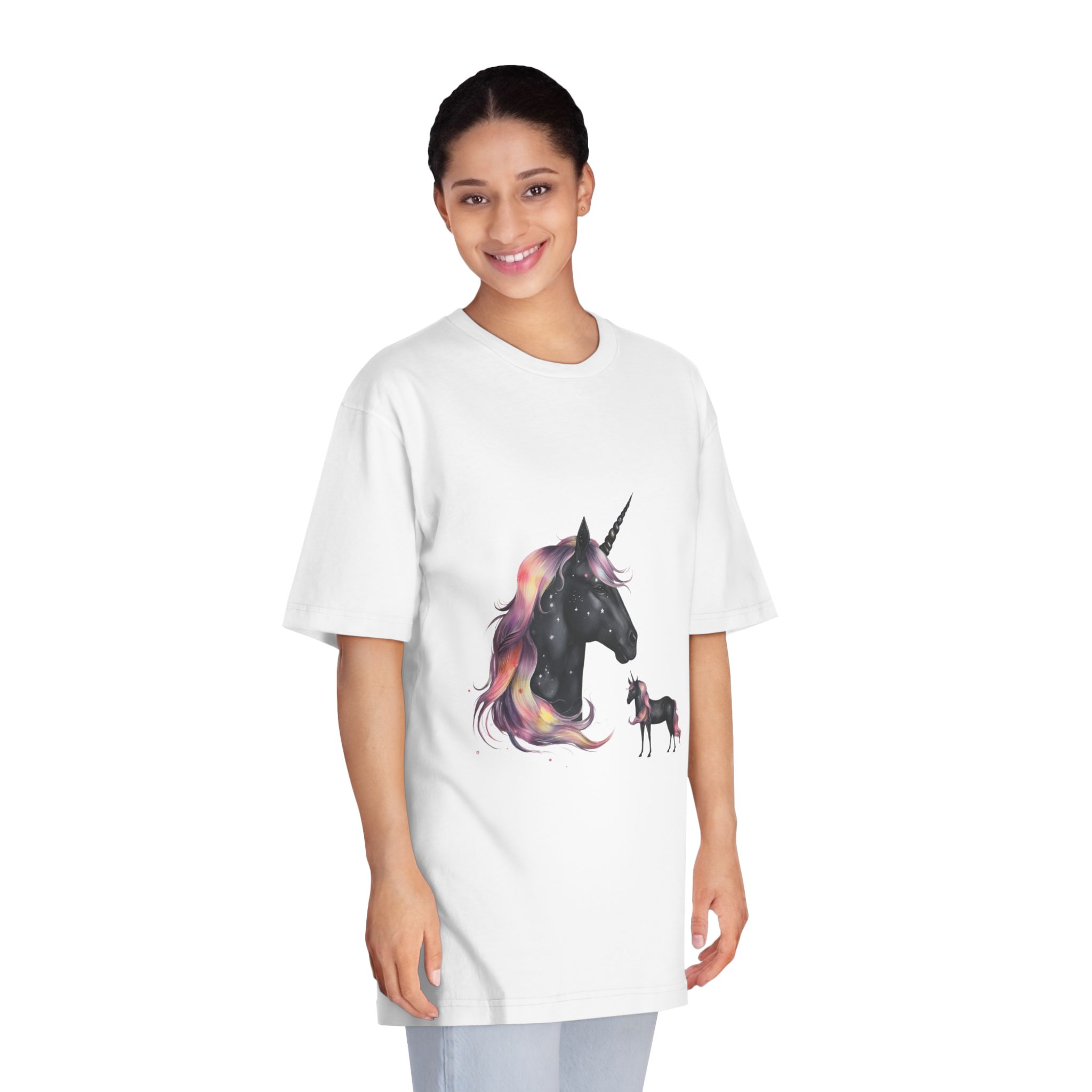 There Is Unicorn Star Sky Generative Ai Unisex Classic Crewneck T Shirt - Image 3