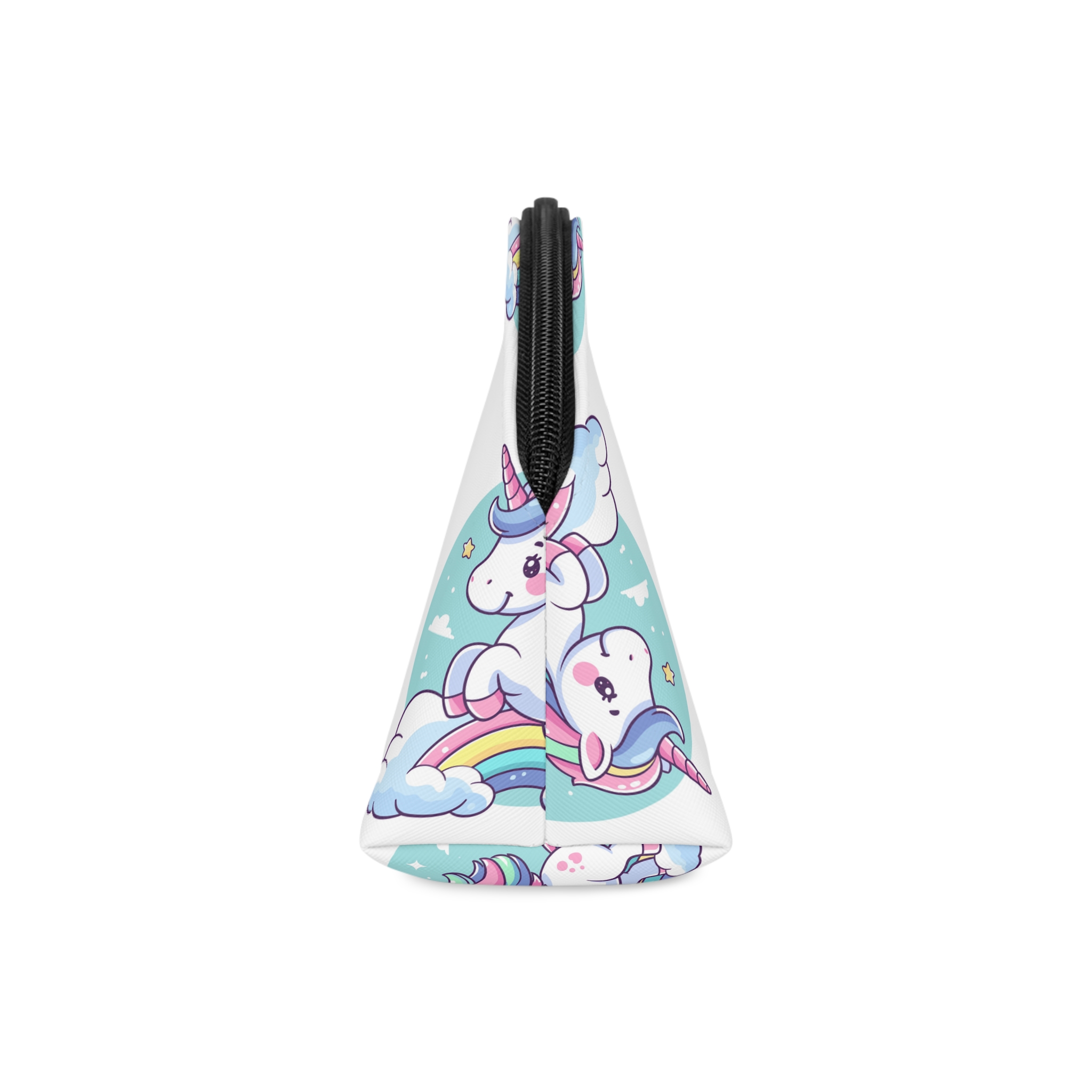 Cartoon Unicorn With Rainbow Its Tail Makeup Bag - Image 4