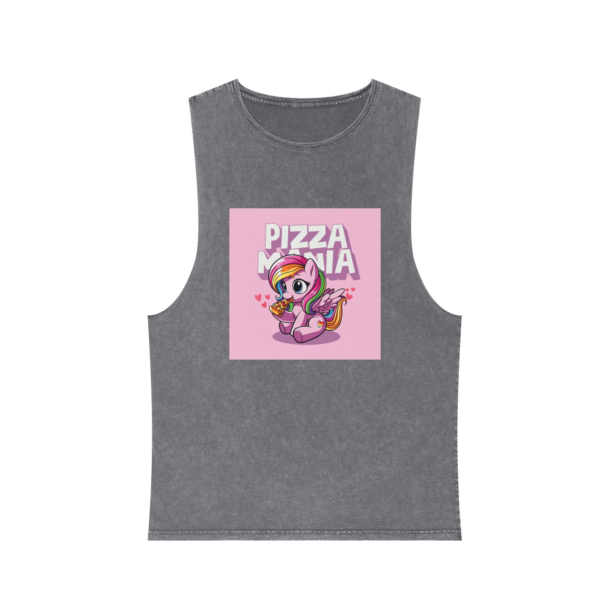 Pizza Mania Copia Unisex Stonewash Tank Top - Image 9