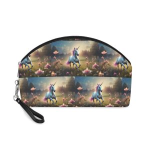 Beautiful Unicorn Running Magical Meadow Unicorn Background Images Whimsical Unicorn (19) Makeup Bag