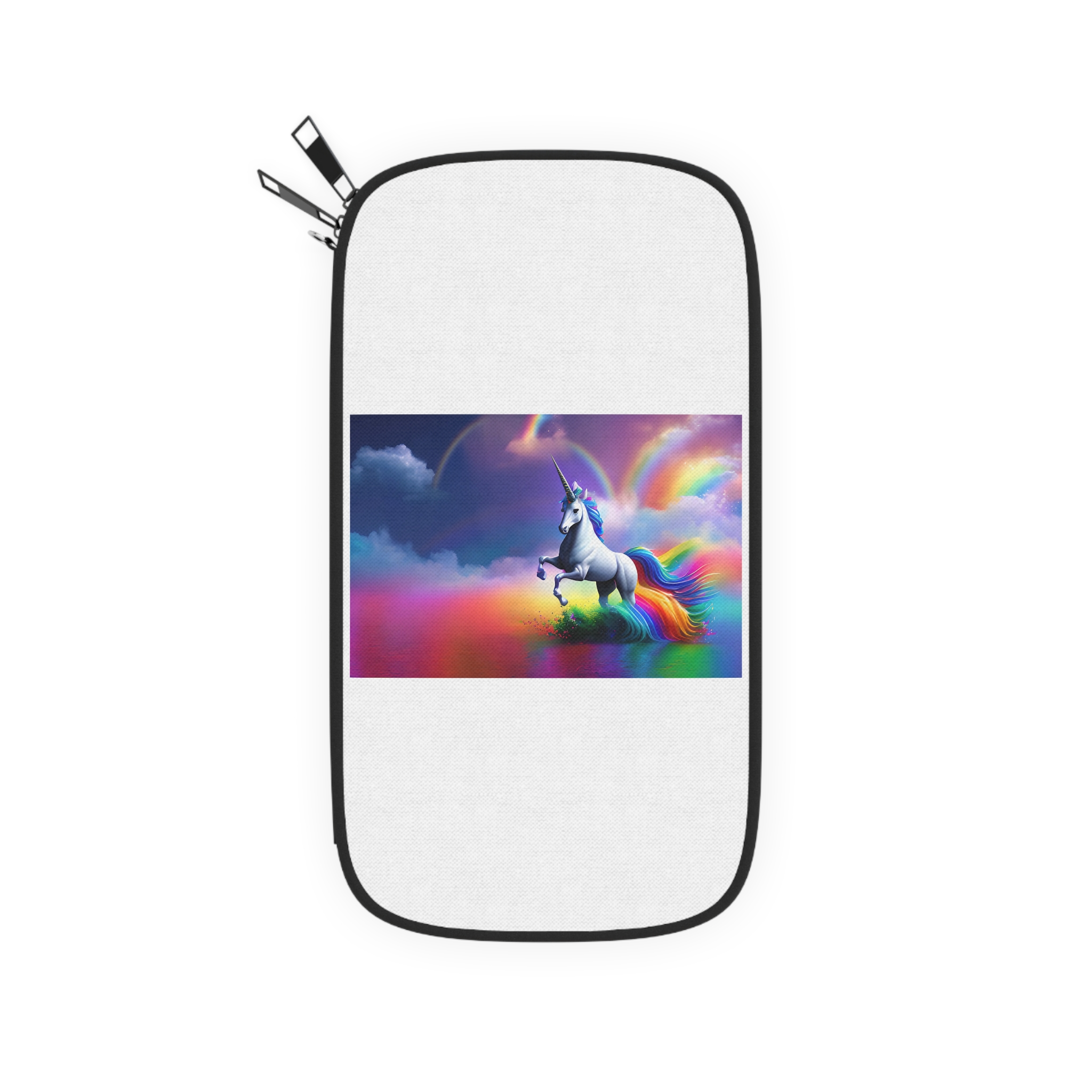 Beautiful Butterfly Unicorn Watercolors Passport Wallet - Image 2