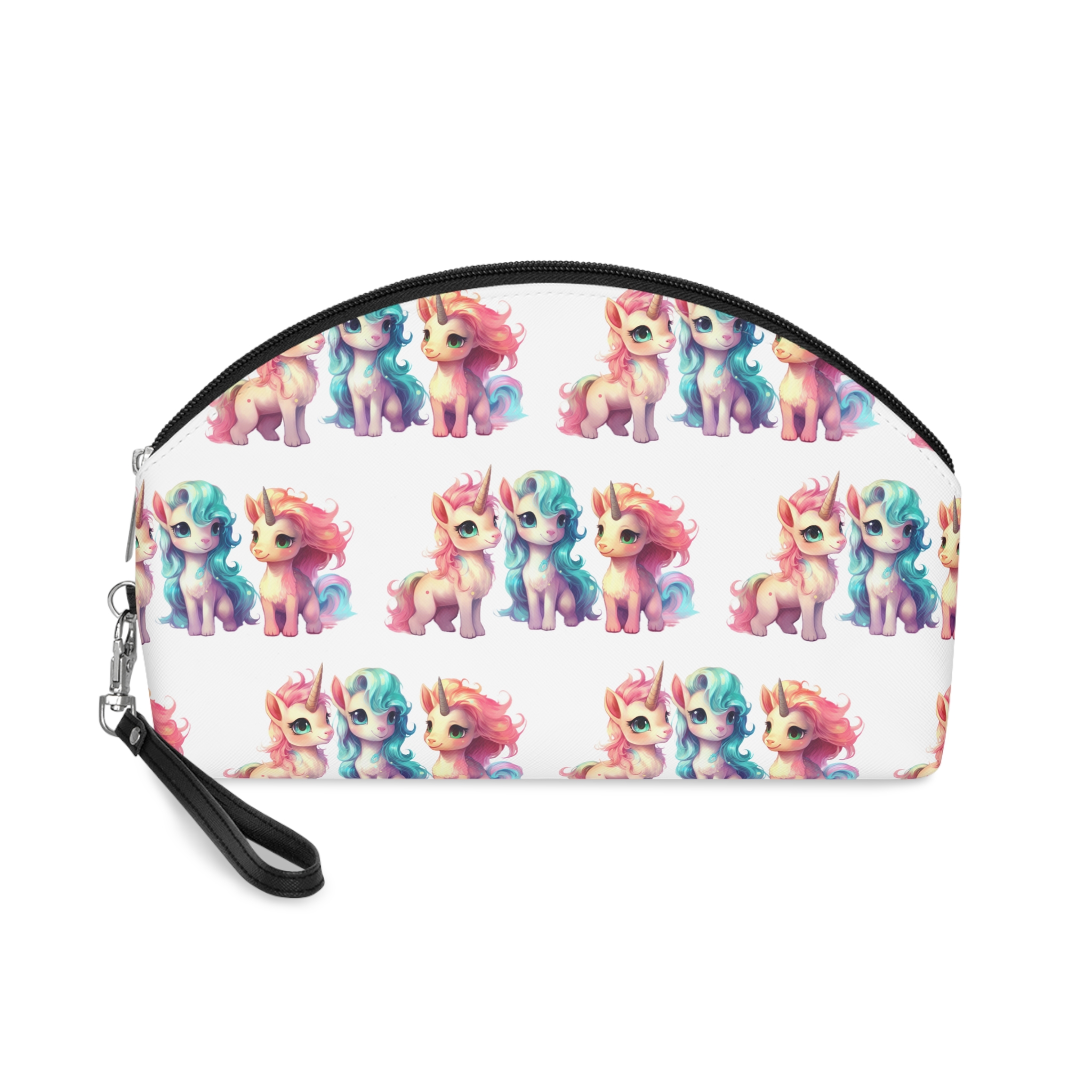 Three Unicorns Are Sitting Row Makeup Bag