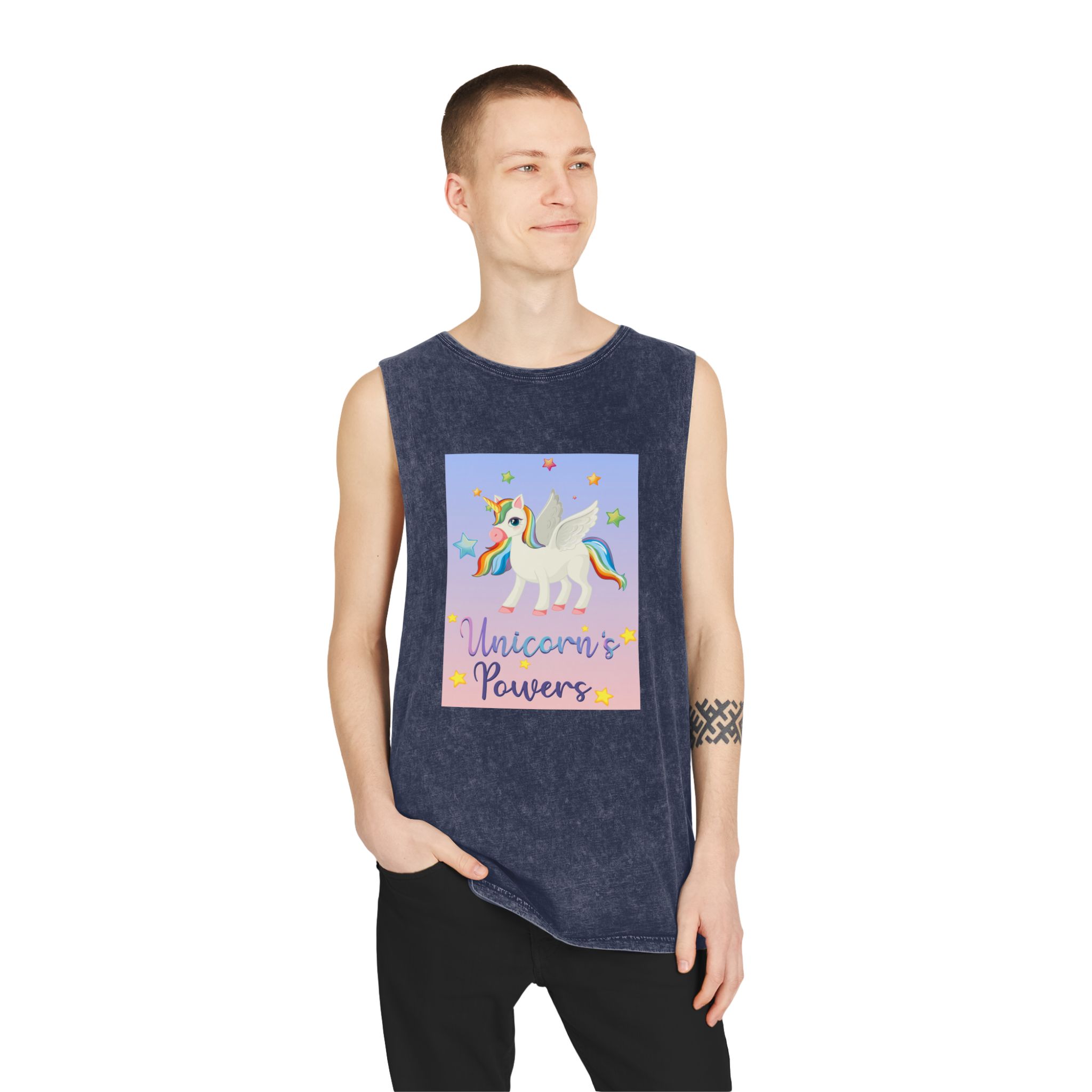 Unicorn V444 Unisex Stonewash Tank Top - Image 15