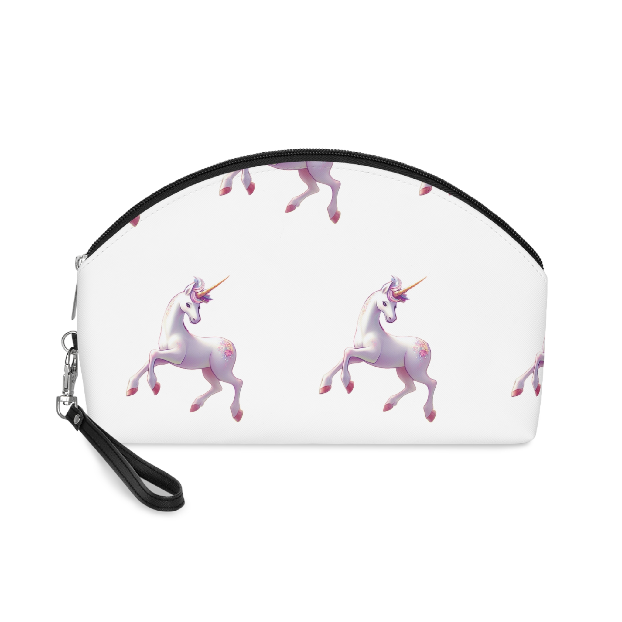 Beautiful Unicorn Running Magical Meadow Unicorn Background Images Whimsical Unicorn (44) Makeup Bag