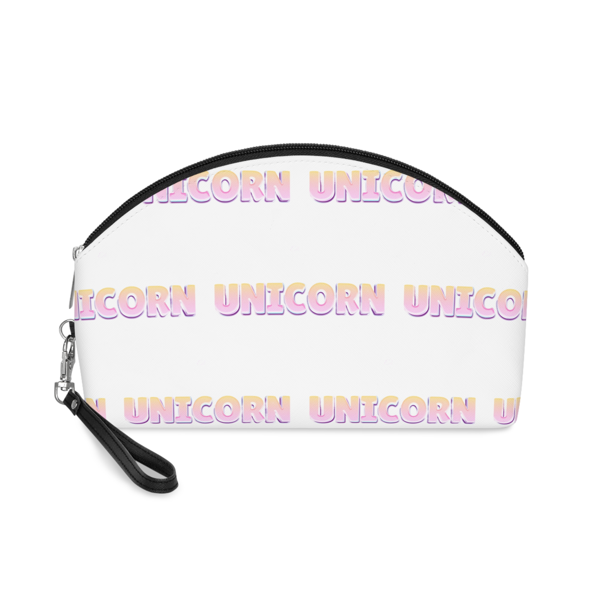 Unicorn Editable Text Effect Makeup Bag