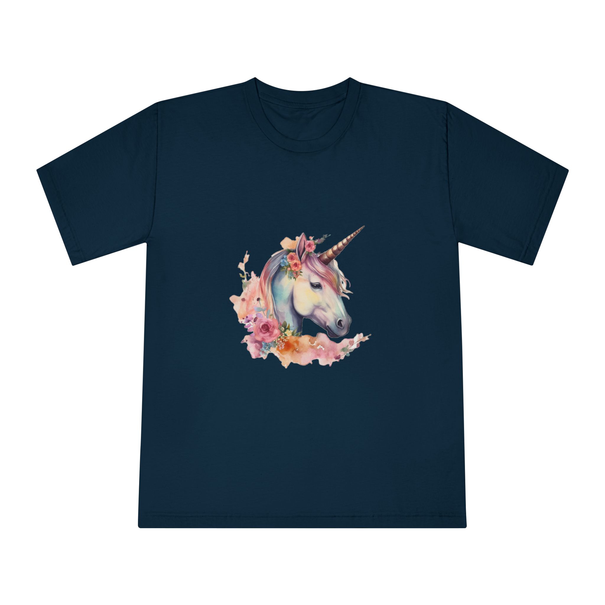 Unicorn With Pink Mane Flowers It Unisex Classic Crewneck T Shirt - Image 17