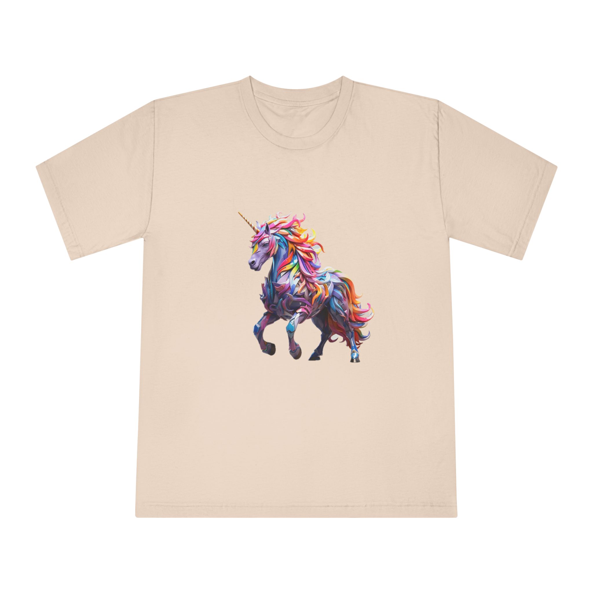 Colorful 3d Mythical Unicorn (4) Unisex Classic Crewneck T Shirt - Image 9