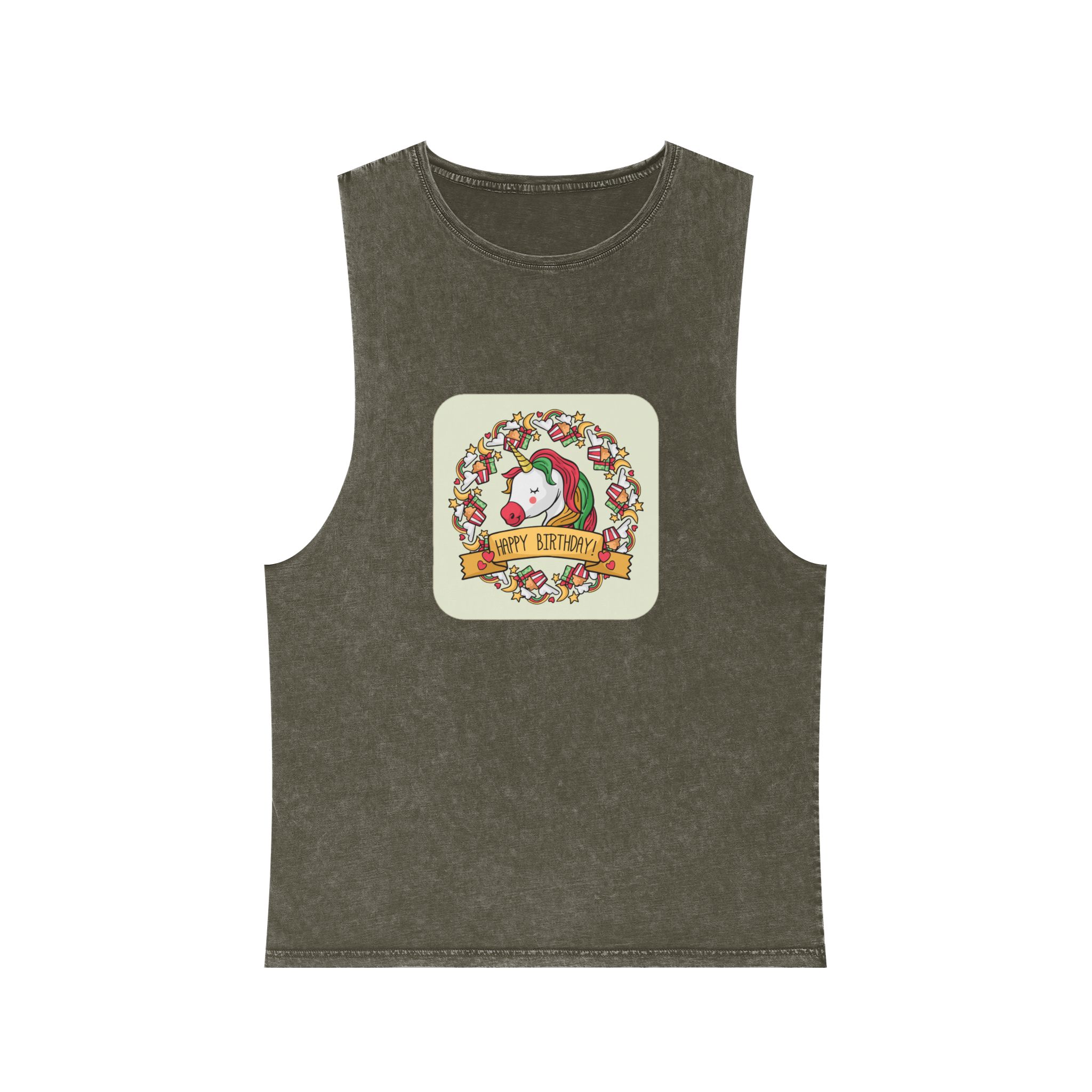 Unicorn V101 Unisex Stonewash Tank Top - Image 5