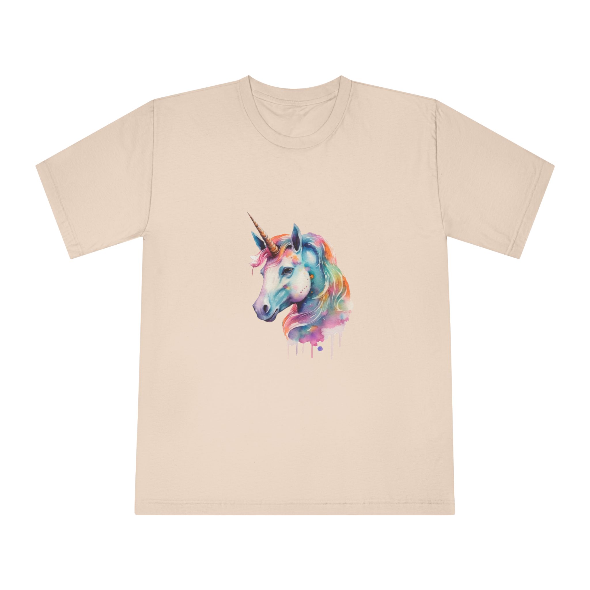 Close Up Unicorns Head With Colorful Mane Generative Ai Unisex Classic Crewneck T Shirt - Image 9