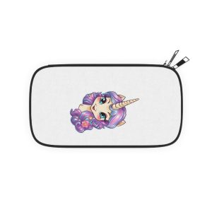 Cute Little Baby Unicorn With Rainbow Flowers Vector Illustration Set Generative Ai Passport Wallet