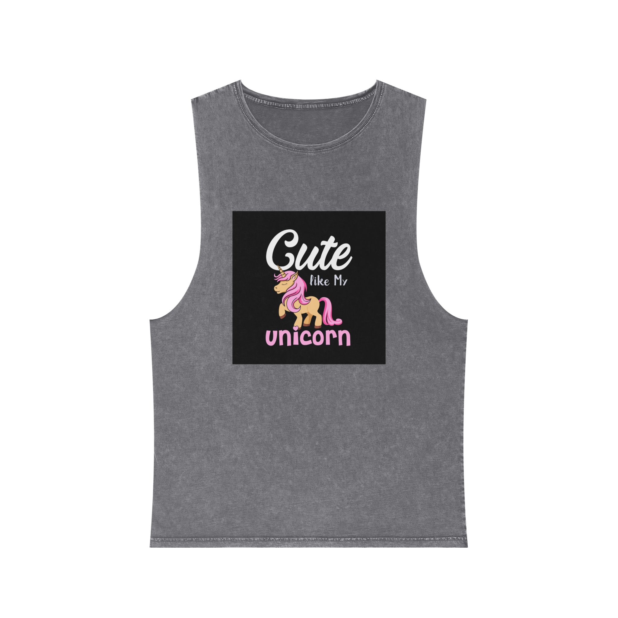 Unicorn 12 Unisex Stonewash Tank Top - Image 9