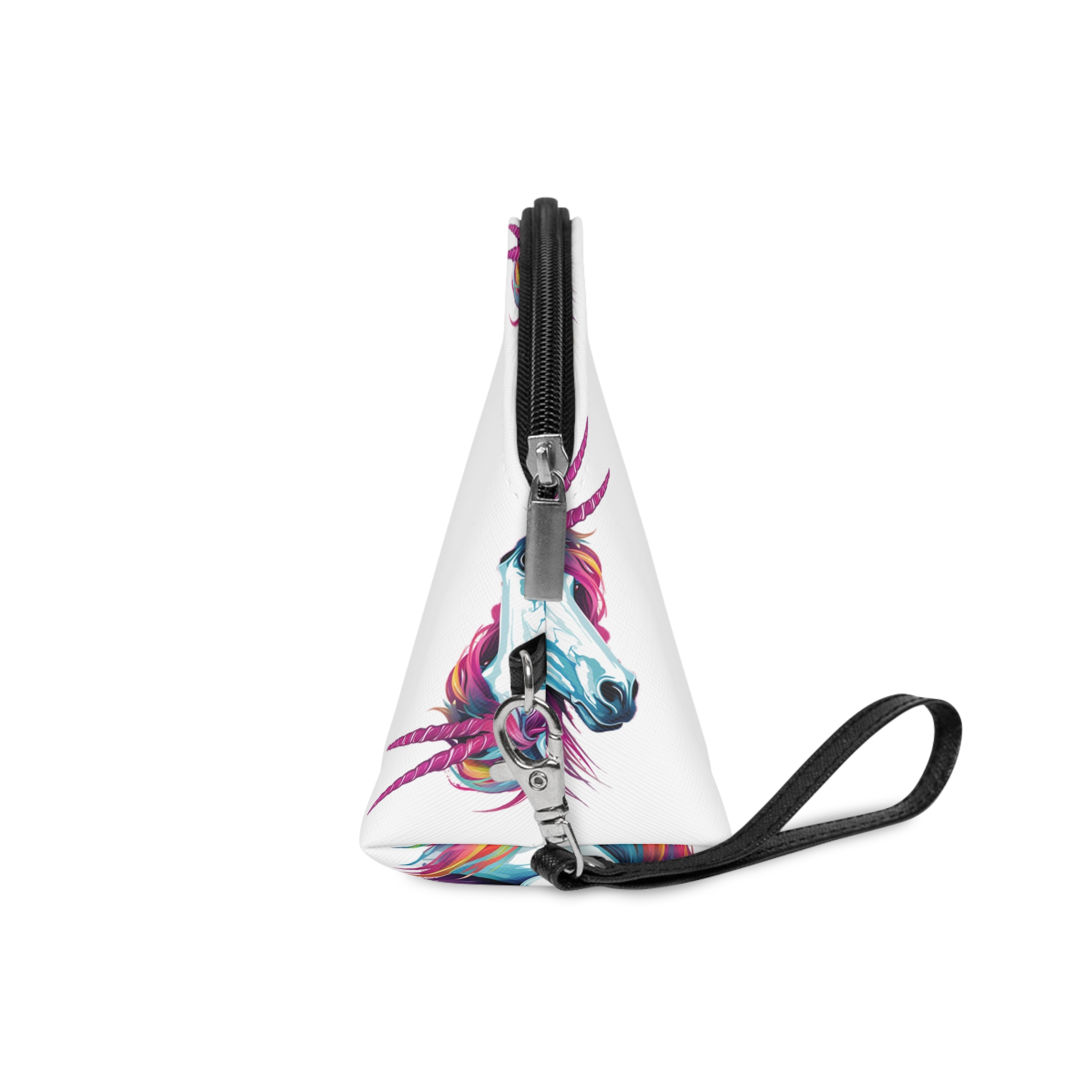 Close Up Unicorns Head With Colorful Mane Generative Ai Copy Makeup Bag - Image 3