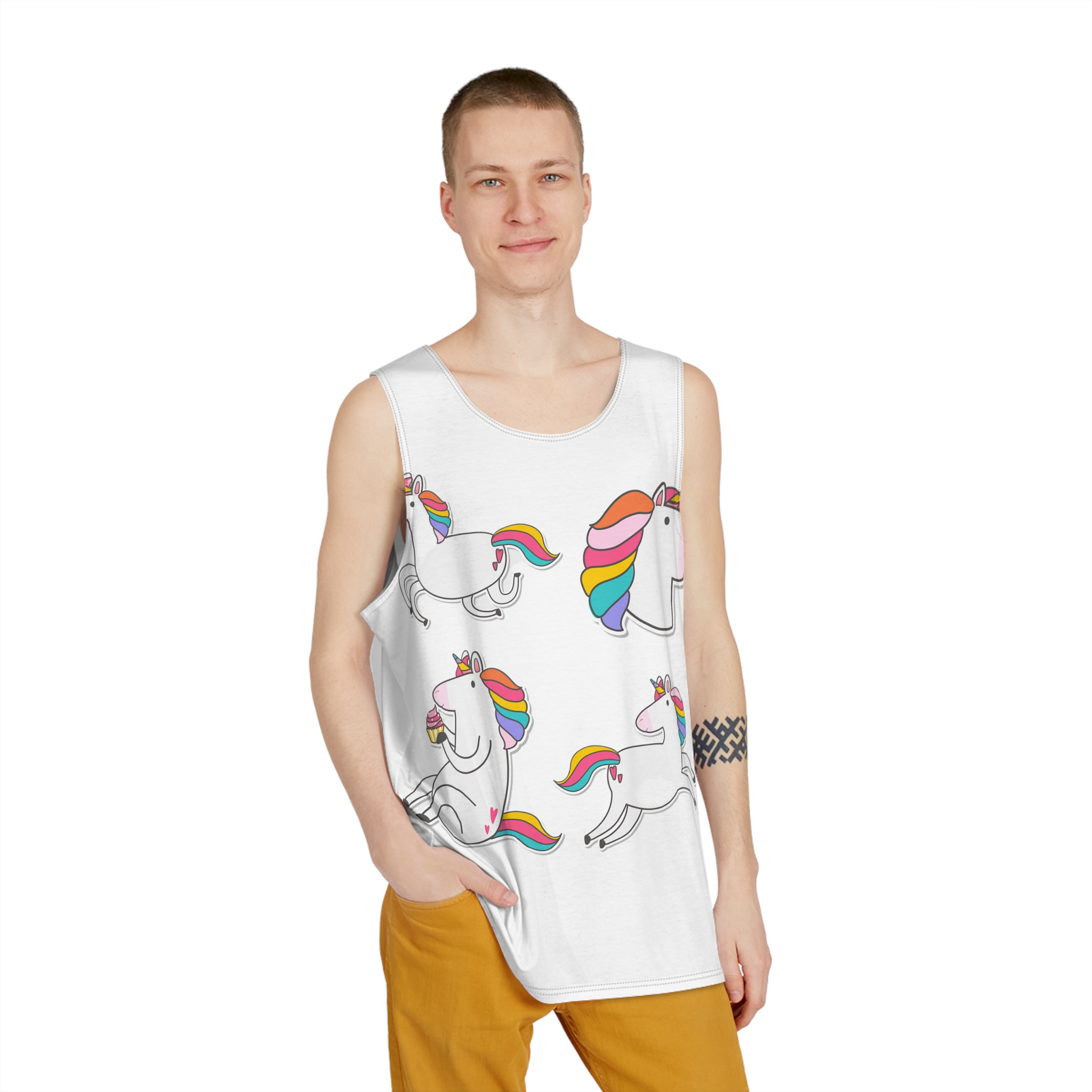 Unicorns 50 Mens Tank Aop - Image 3