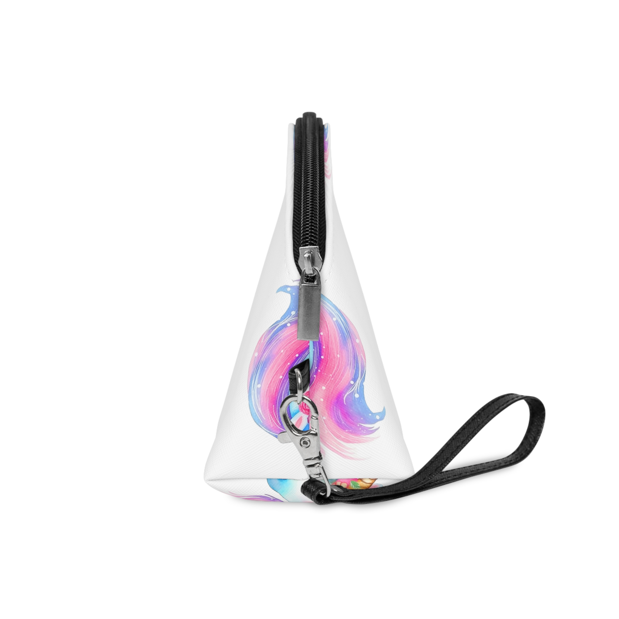 Cute Unicorn Watercolor Hand Painted 01 Makeup Bag - Image 3