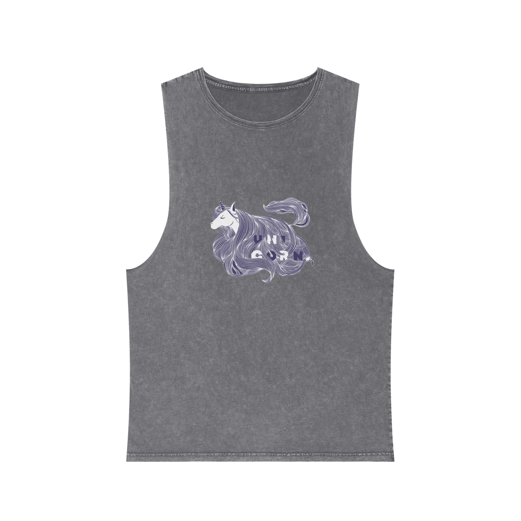 Unicorn V40 Unisex Stonewash Tank Top - Image 9