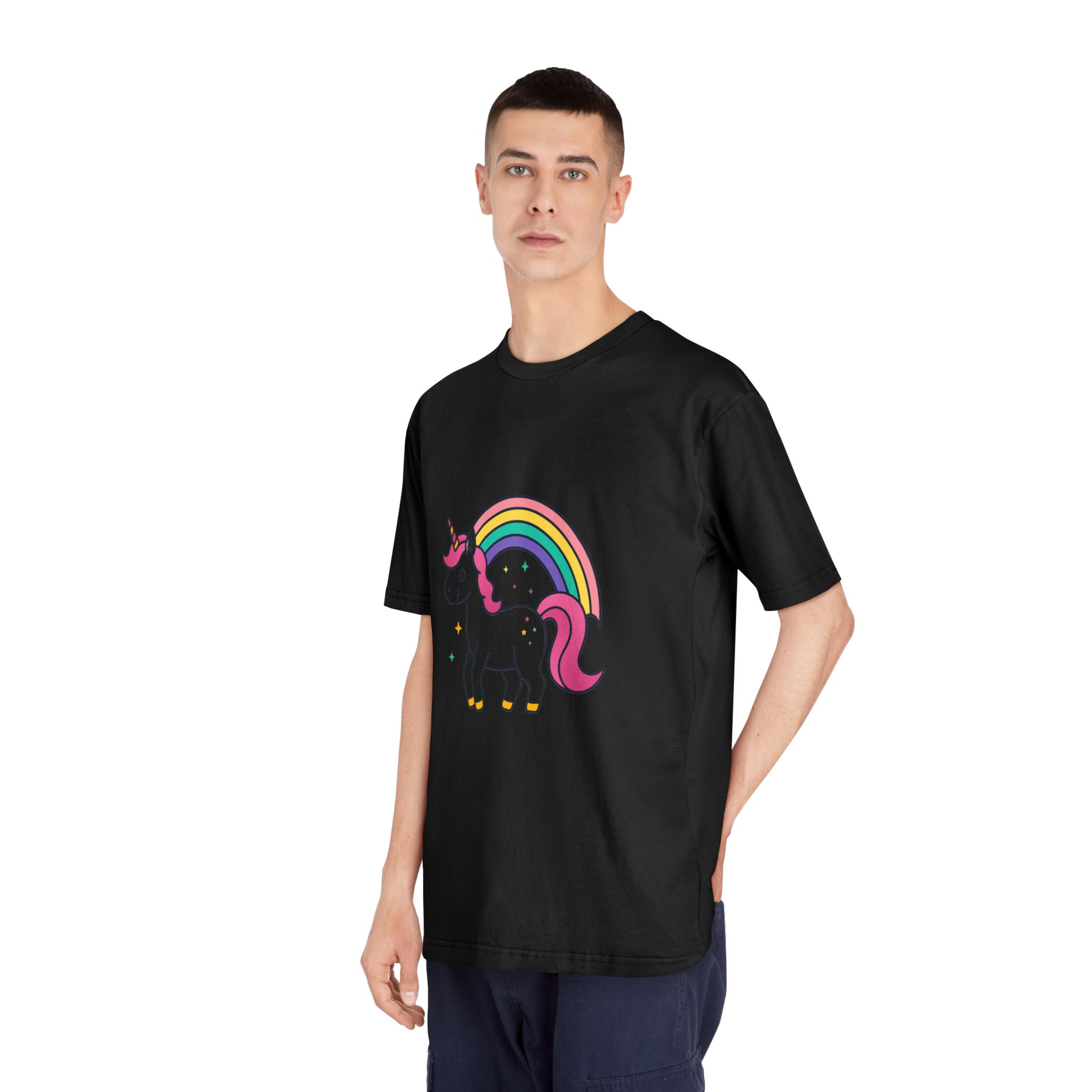 Unicorn Coloring Page Hand Drawing Illustration Children Unisex Classic Crewneck T Shirt - Image 8