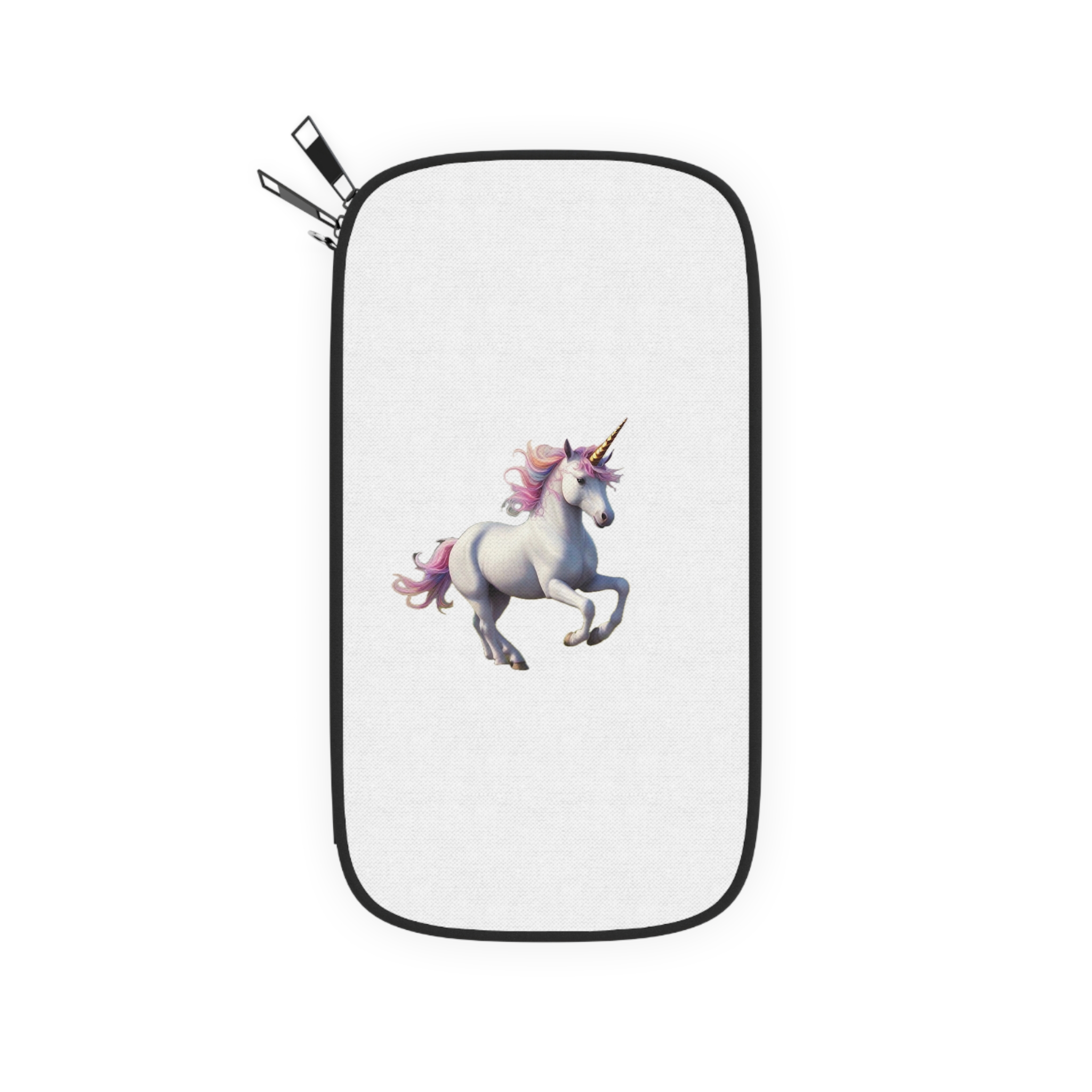 Beautiful Unicorn Running Magical Meadow Unicorn Background Images Whimsical Unicorn (6) Passport Wallet - Image 2