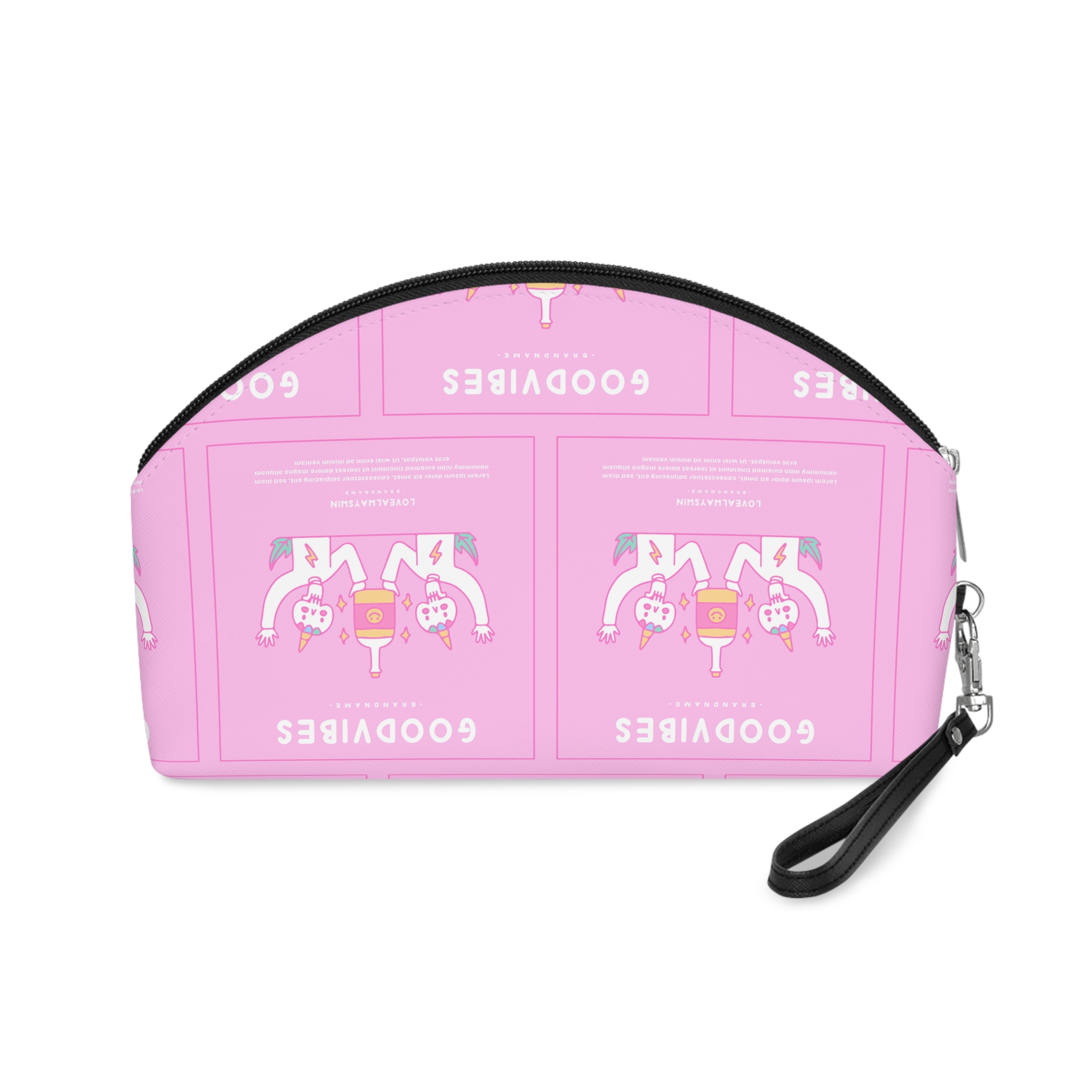 Cute Unicorn Skulls Holding Beer Bottle Illustration T Shirt Poster Makeup Bag - Image 2