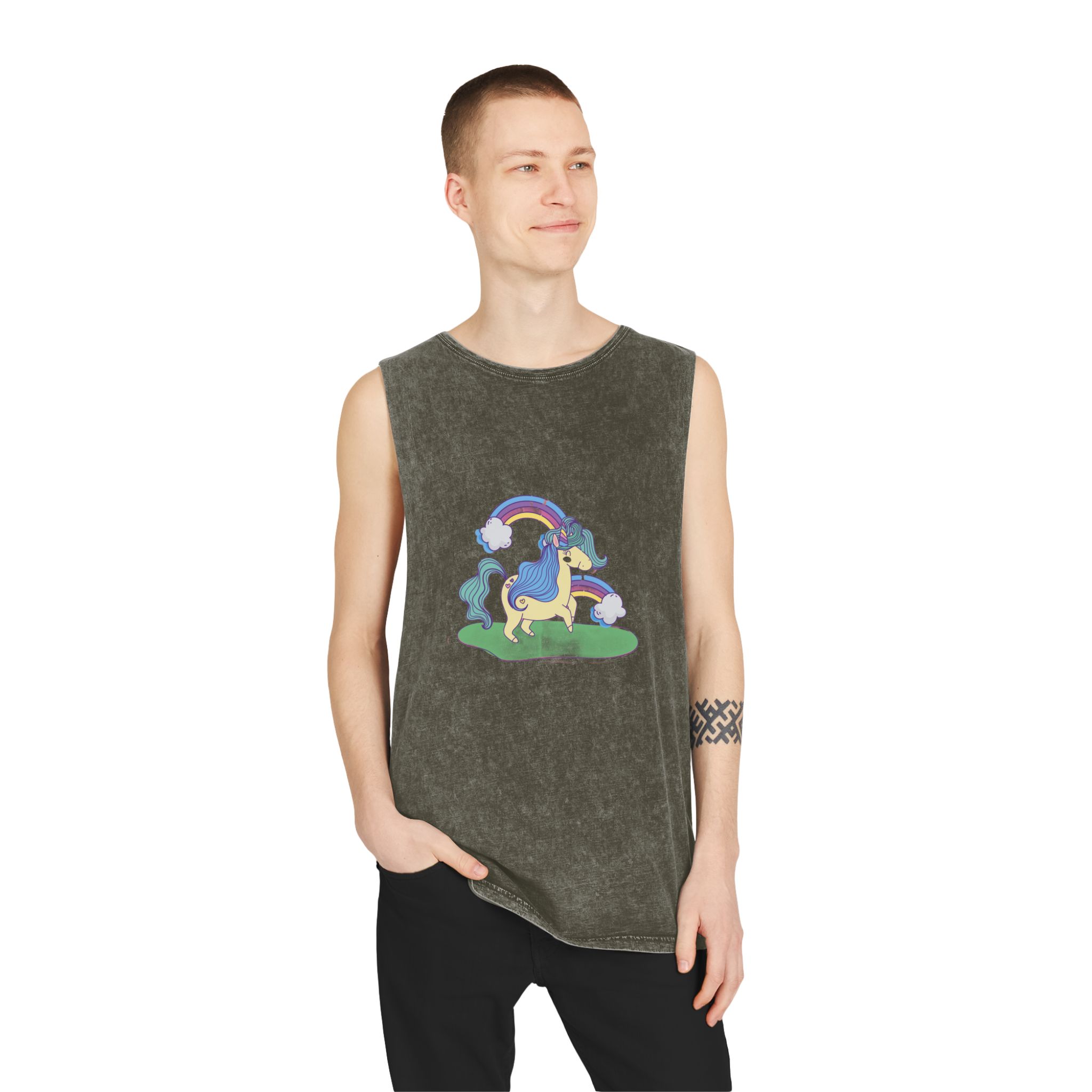 Unicorn V382 Unisex Stonewash Tank Top - Image 7