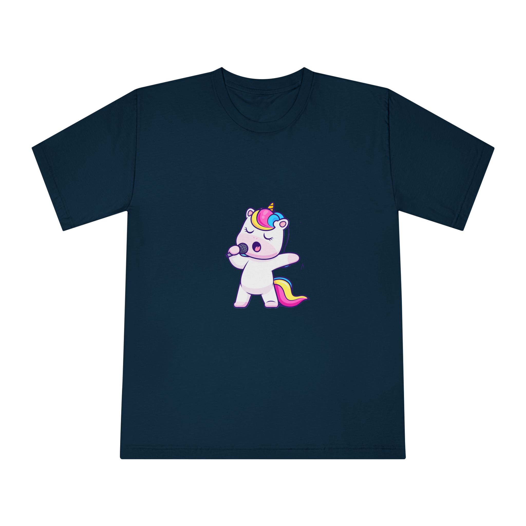 Cute Unicorn Singing Unisex Classic Crewneck T Shirt - Image 17